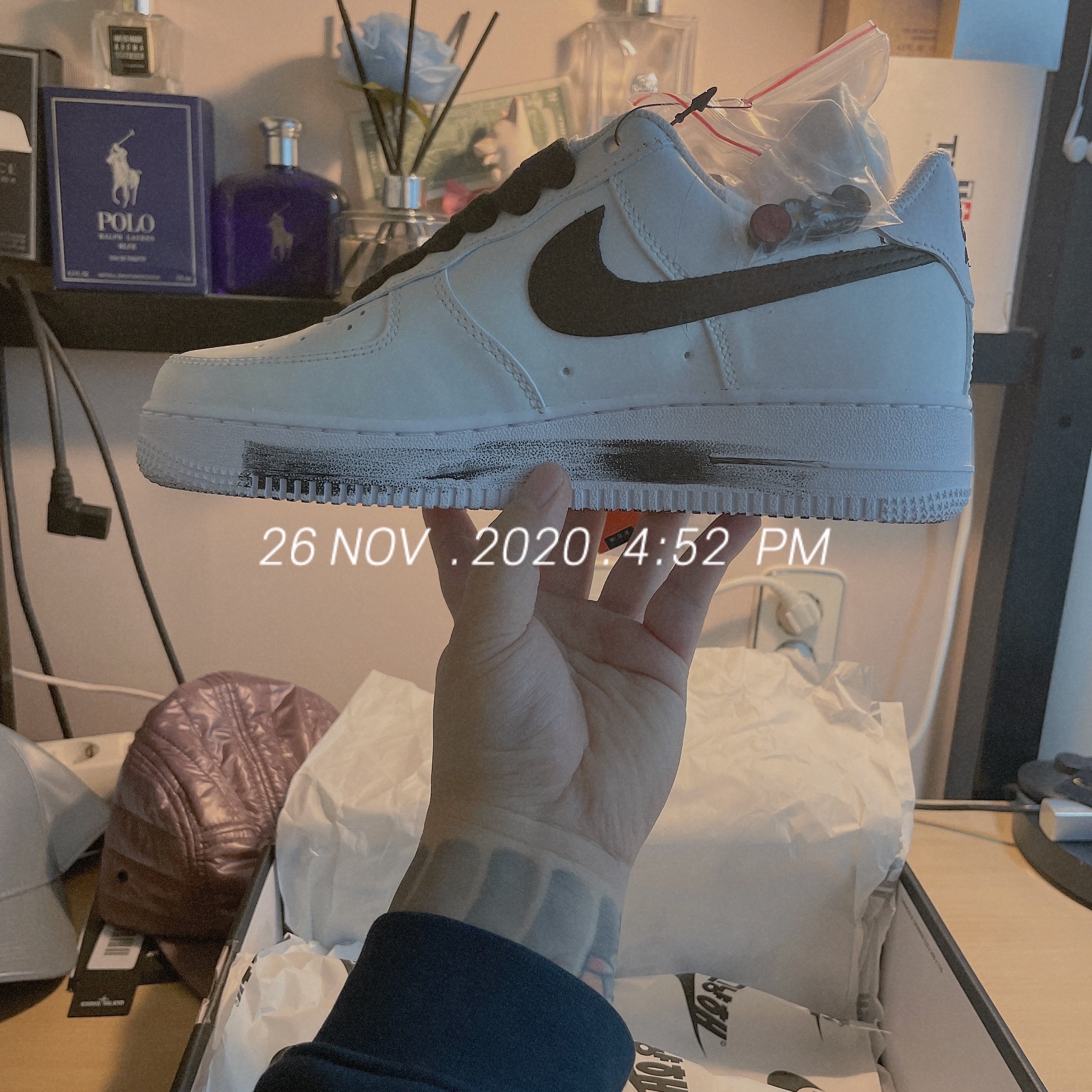 Nike x Peaceminusone Air Force 1 Low Para-Noise 2.0 착용 스타일 - 4