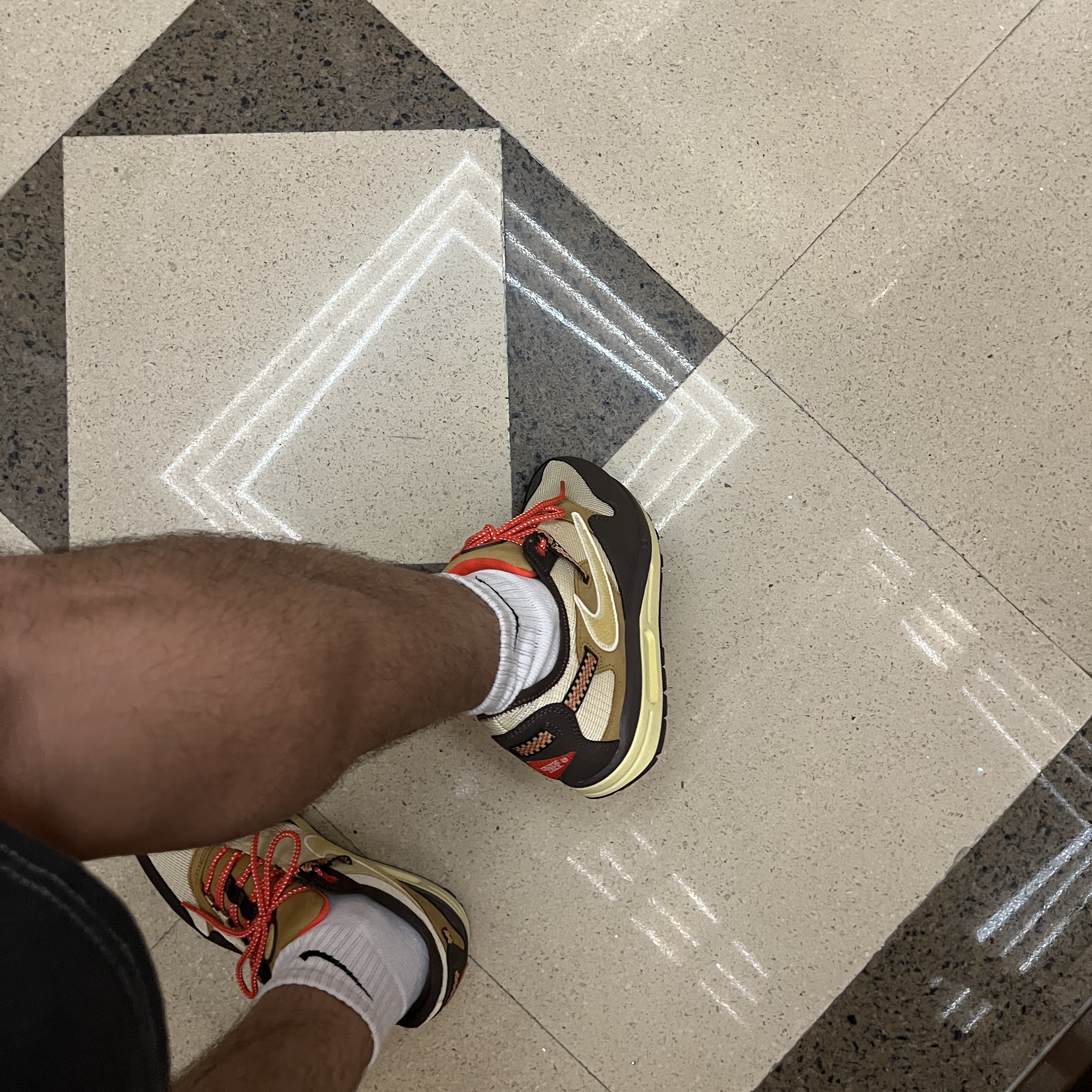 Nike x Travis Scott Air Max 1 Cact.us Brown 착용 스타일