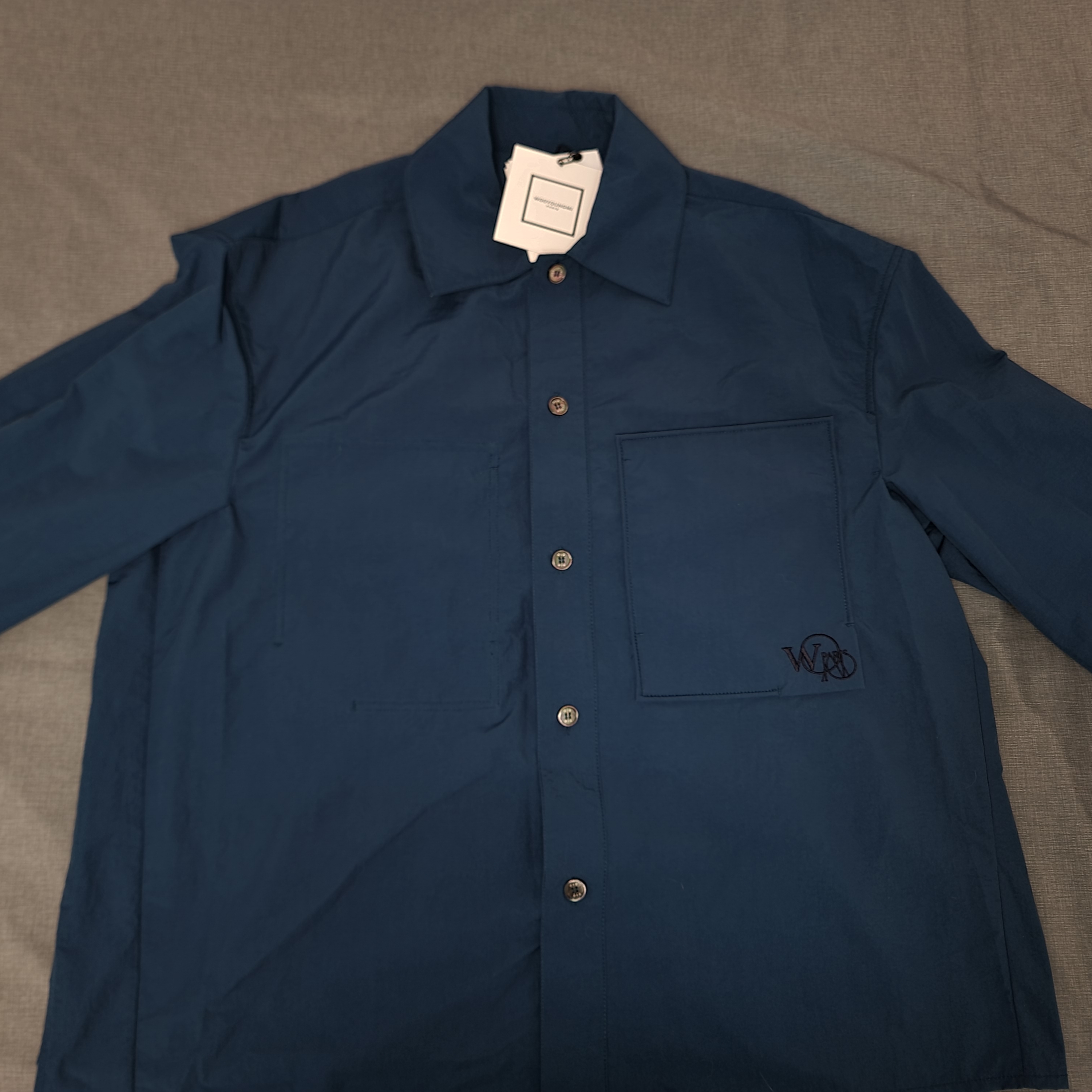 Wooyoungmi Nylon Shirt Blue - 22SS 착용 스타일 - 1