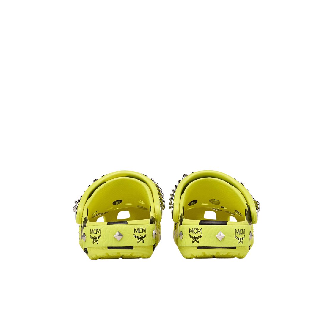 크록스 x MCM 카모플라주 프린트 클로그 네온 옐로우(Crocs x MCM Camouflage Print Clog Neon Yellow) - 3