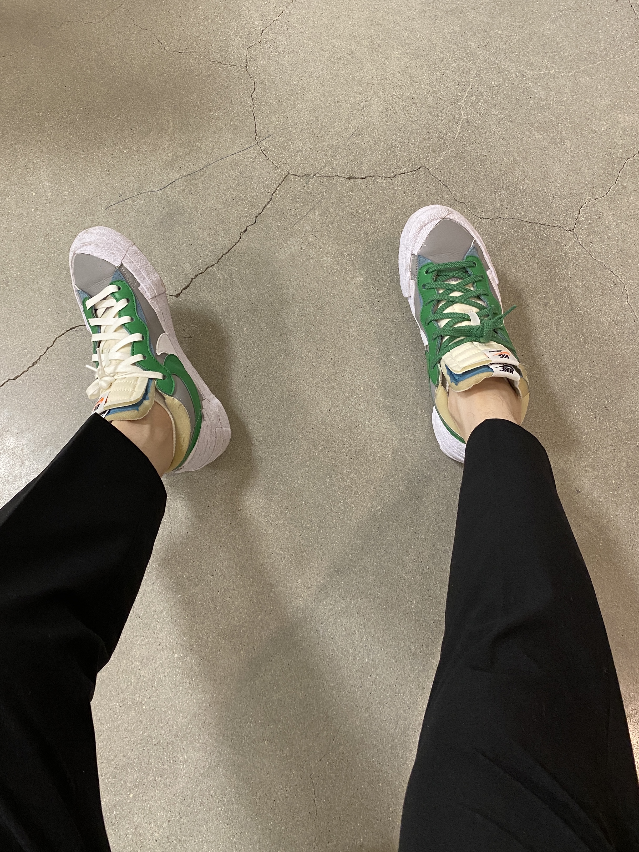 Nike x Sacai Blazer Low Classic Green 착용 스타일 - 1