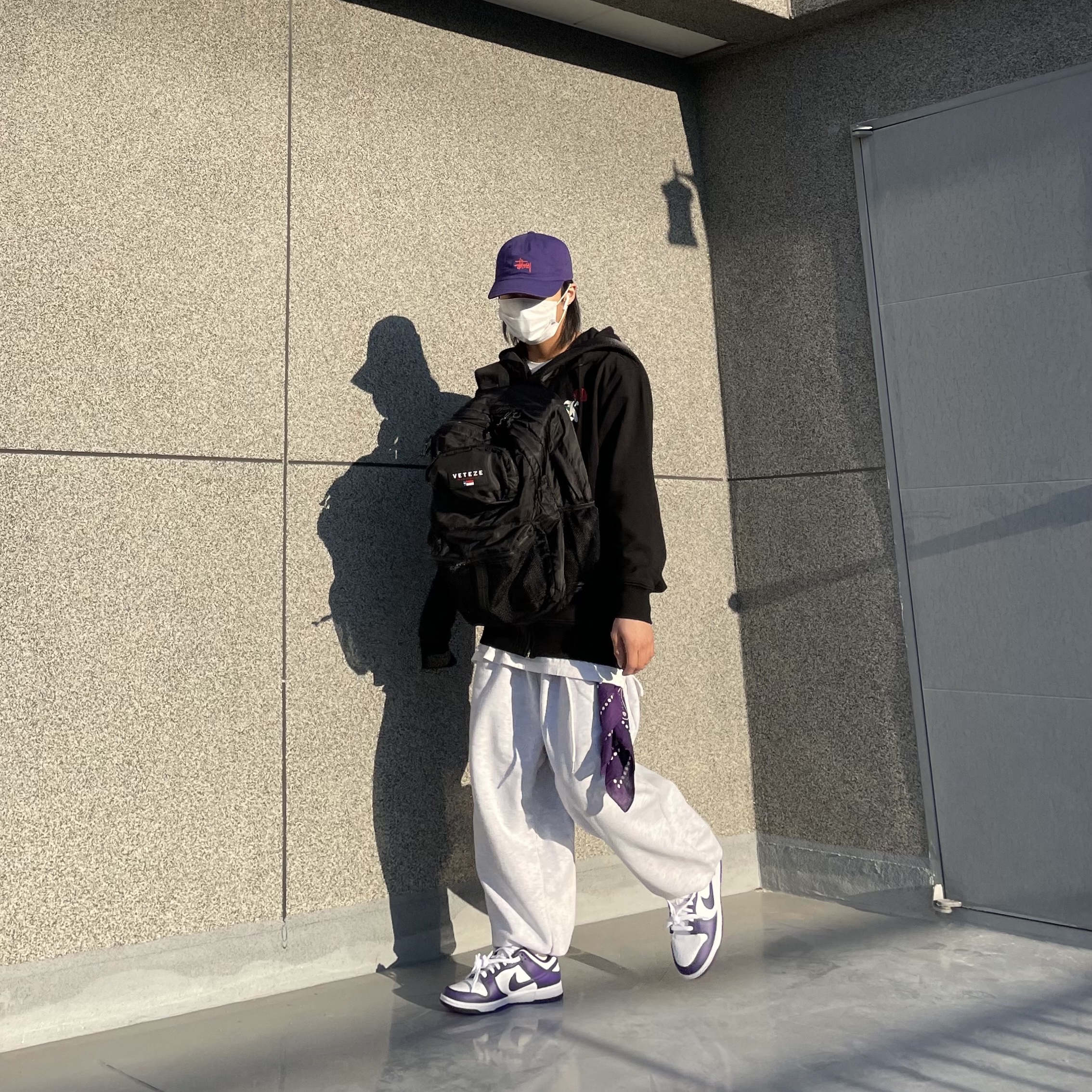 Nike Dunk Low Retro Championship Court Purple 착용 스타일