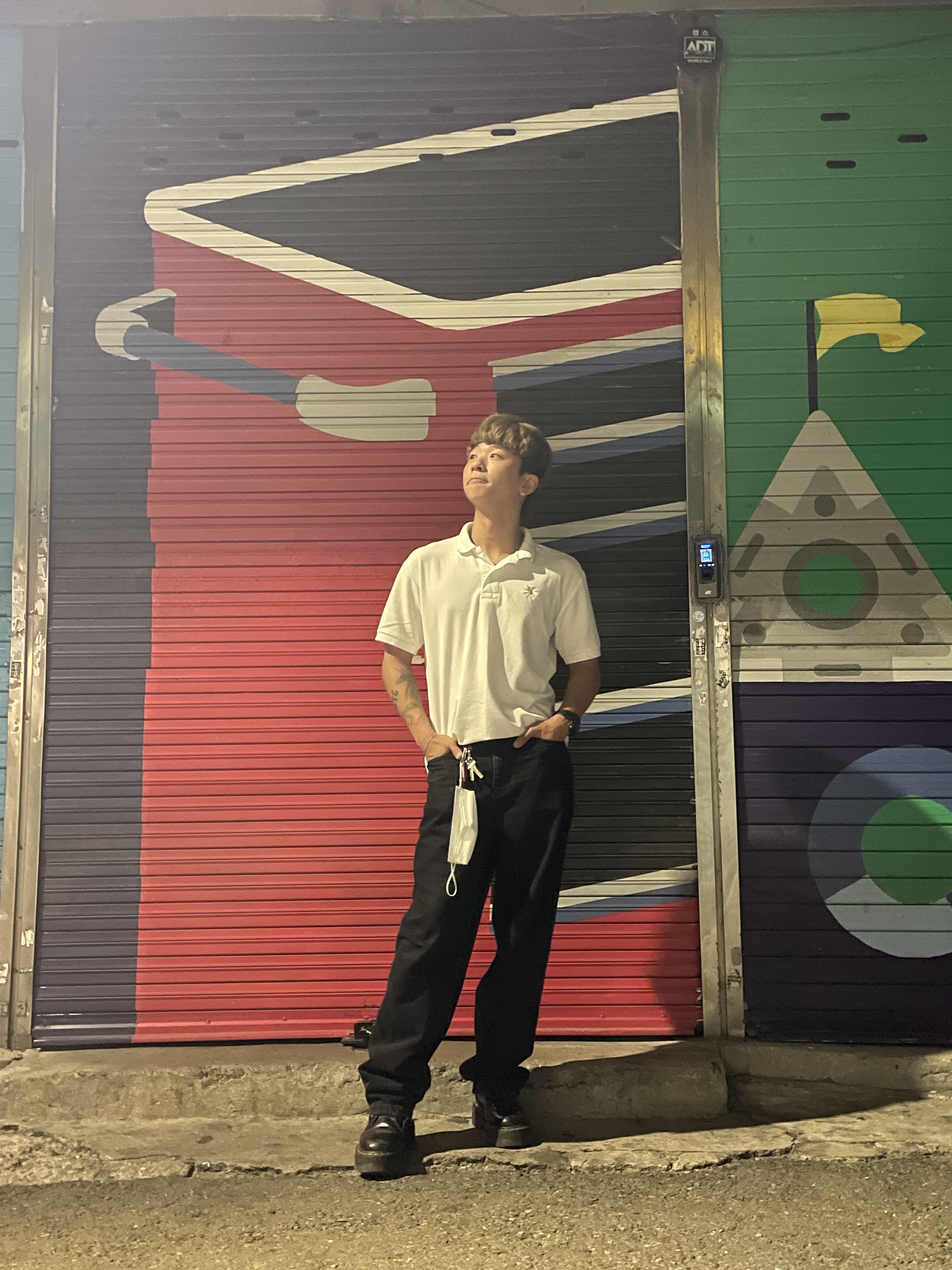 Adidas Superstar White Black, Palace Tri-To-Help T-Shirt Baby Blue - 20FW 착용 스타일 - 5