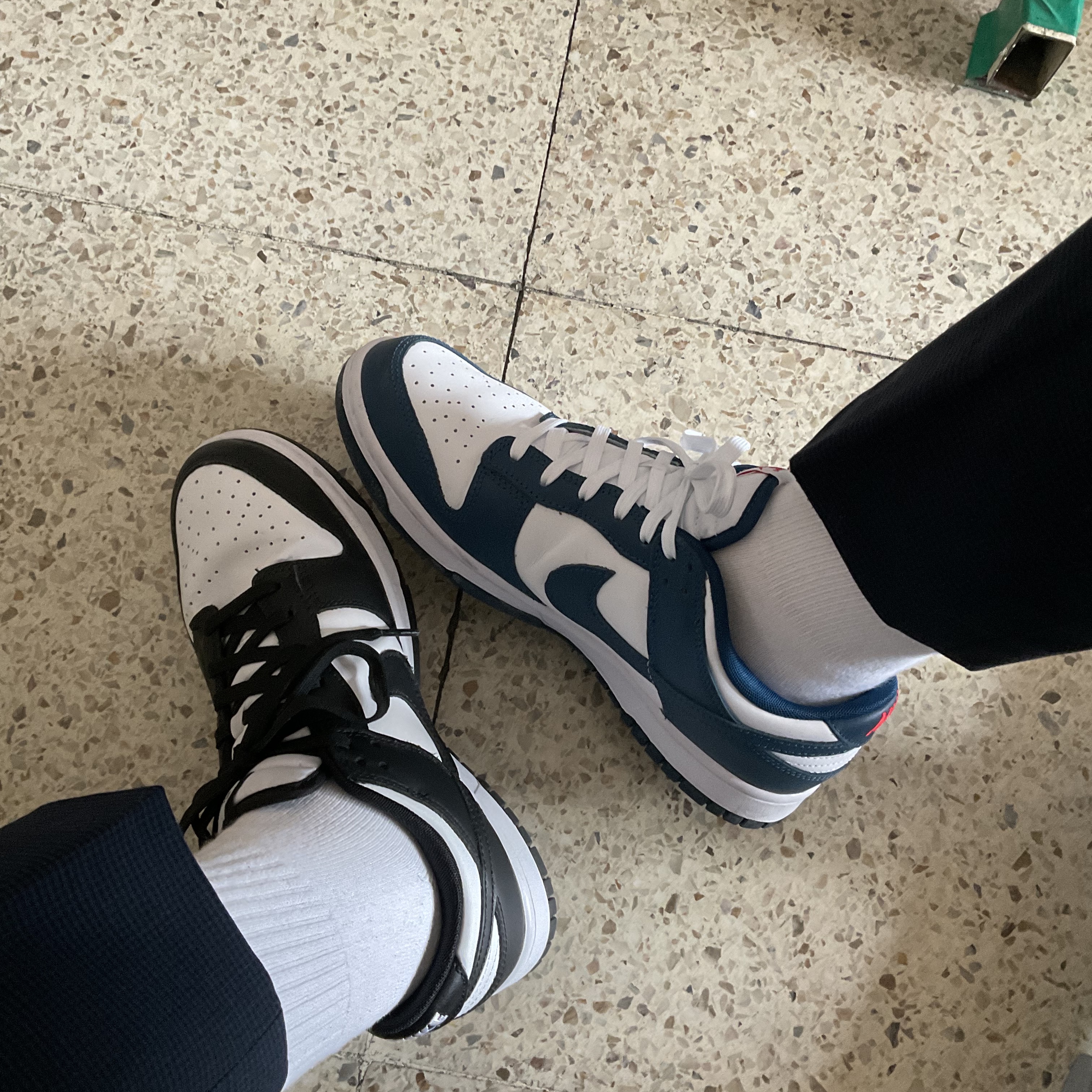 Nike Dunk Low Retro Black, Nike Dunk Low Retro Valerian Blue 착용 스타일