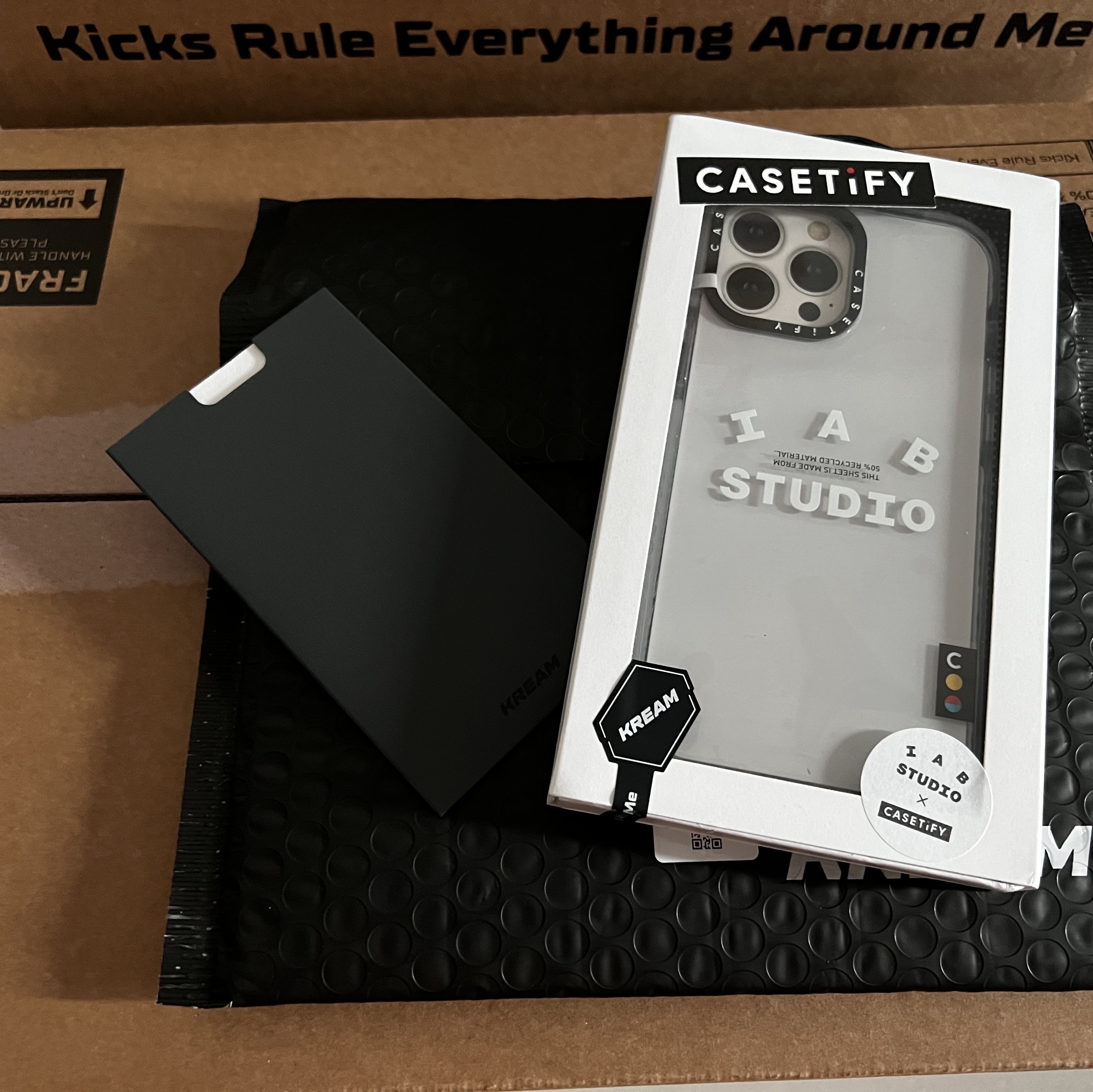 Casetify x IAB Studio iPhone White Logo Impact Case Frost White 착용 스타일 - 2