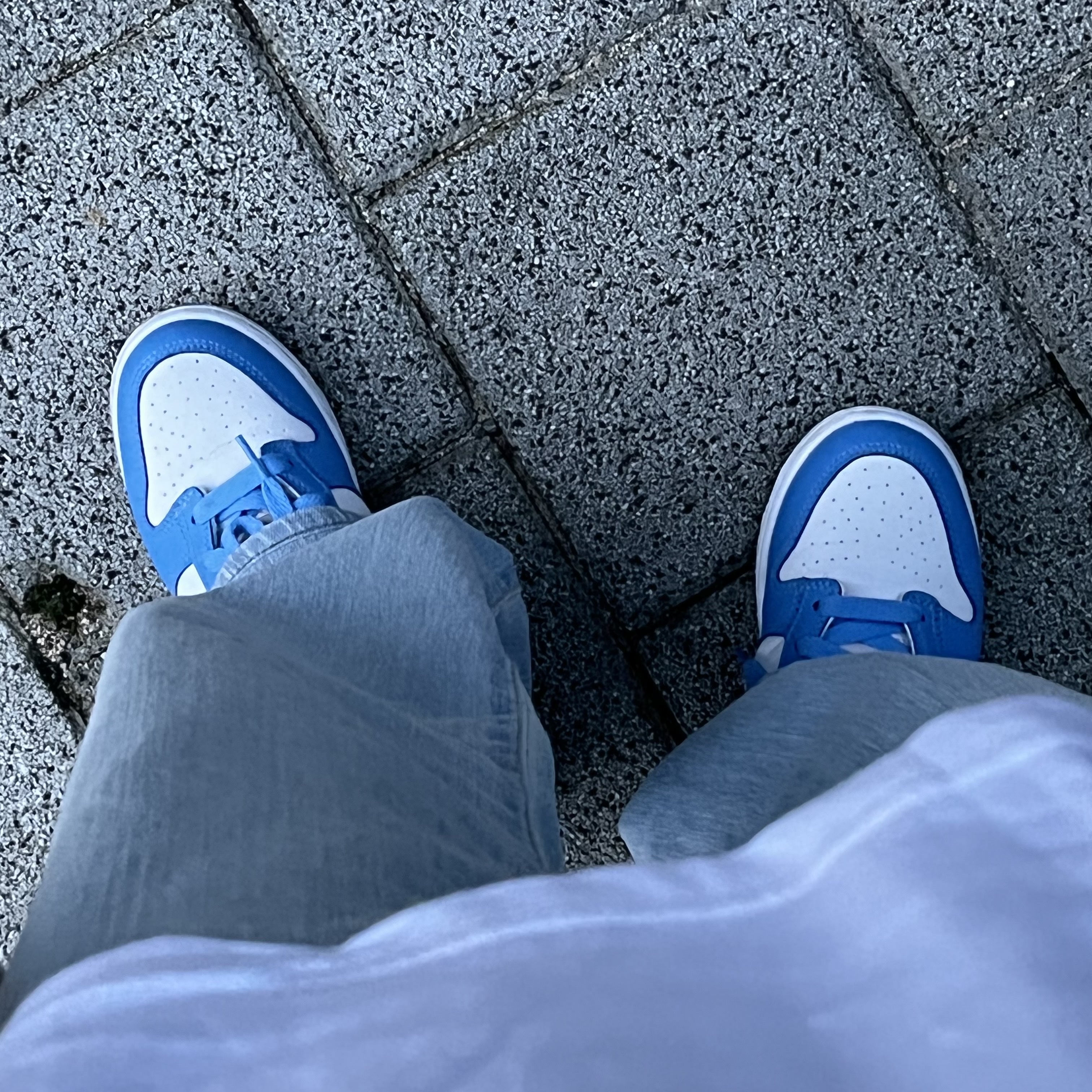 (GS) Nike Dunk Low University Blue, (PS) Nike Dunk Low University Blue 착용 스타일 - 1