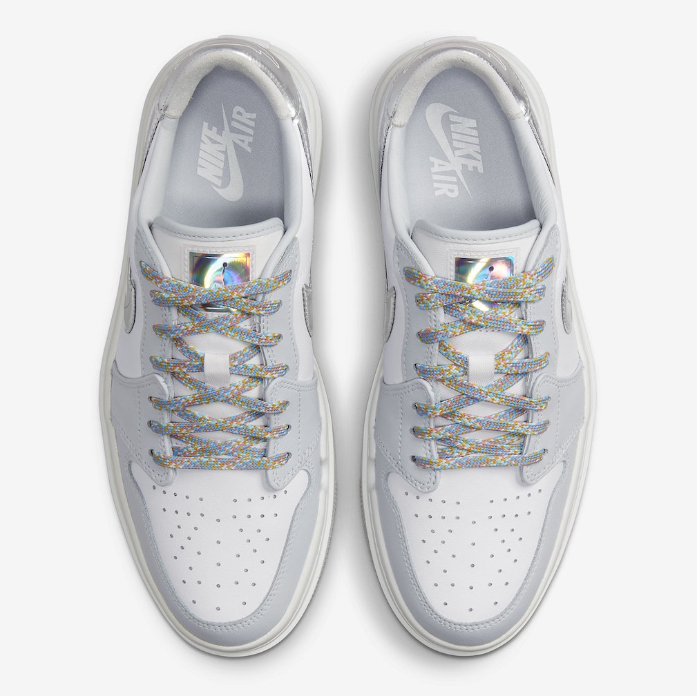 (W) Jordan 1 Elevate Low White and Wolf Grey, (W) Jordan 1 Low White Wolf Grey 착용 스타일 - 3