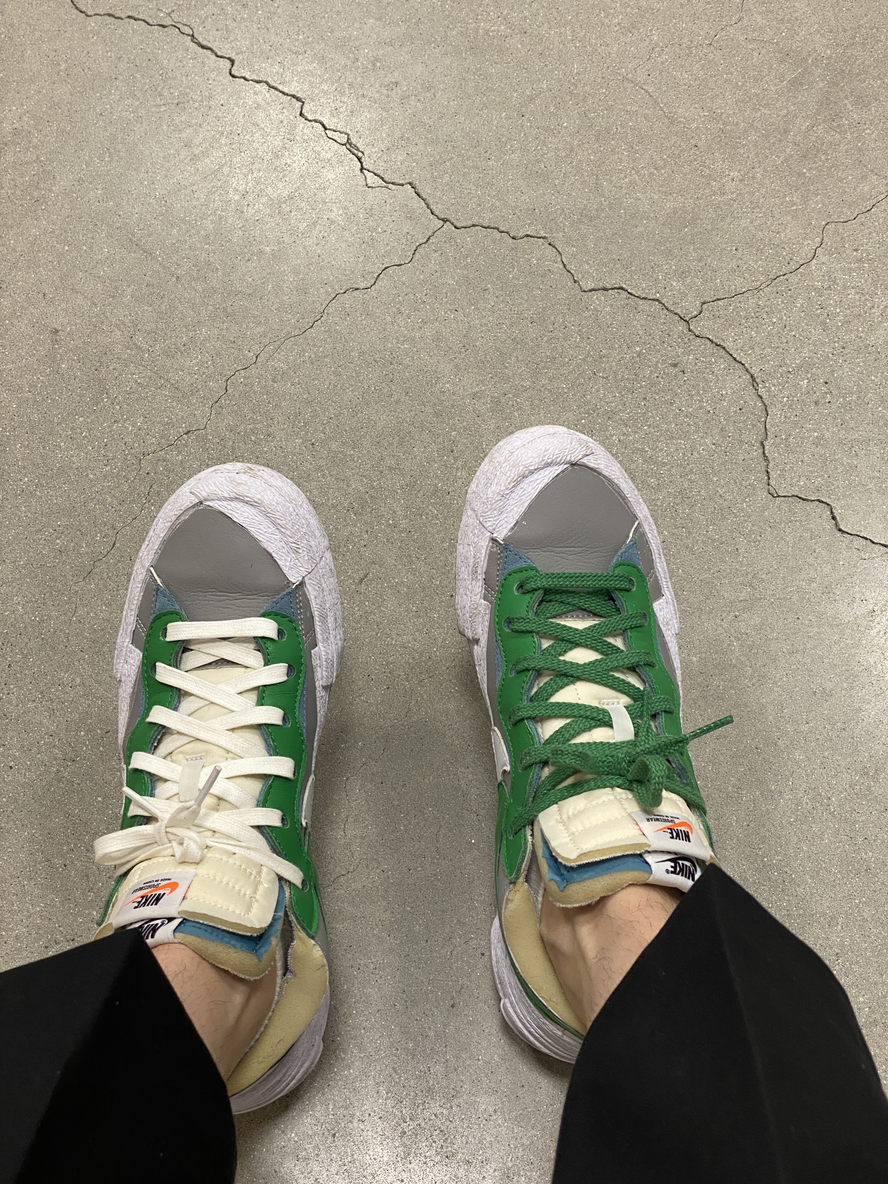 Nike x Sacai Blazer Low Classic Green 착용 스타일 - 2