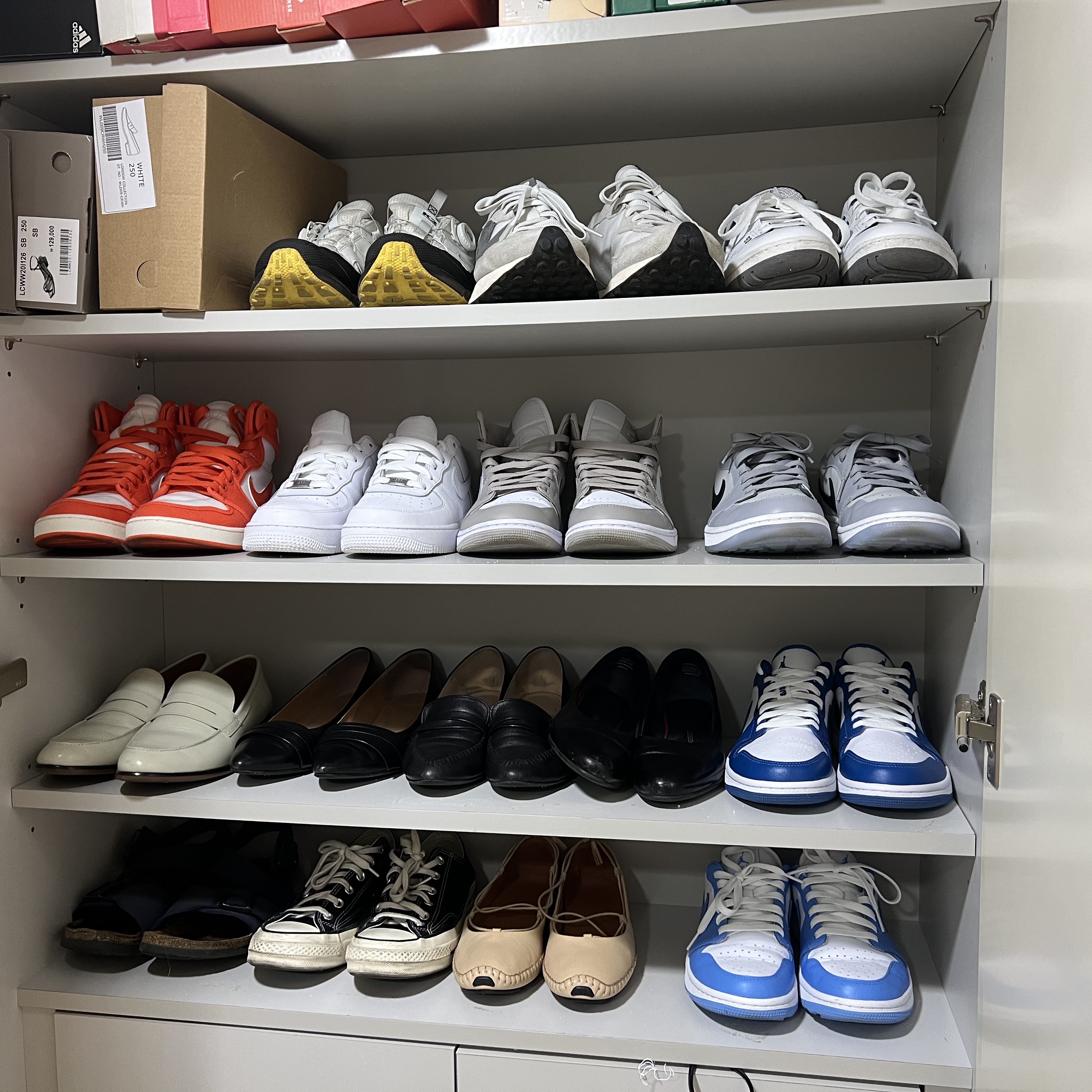 (W) Jordan 1 Low White Dark Marina Blue 착용 스타일 - 1