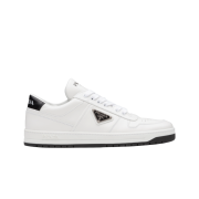 (W) Prada Downtown Perforated Leather Sneakers White Black
