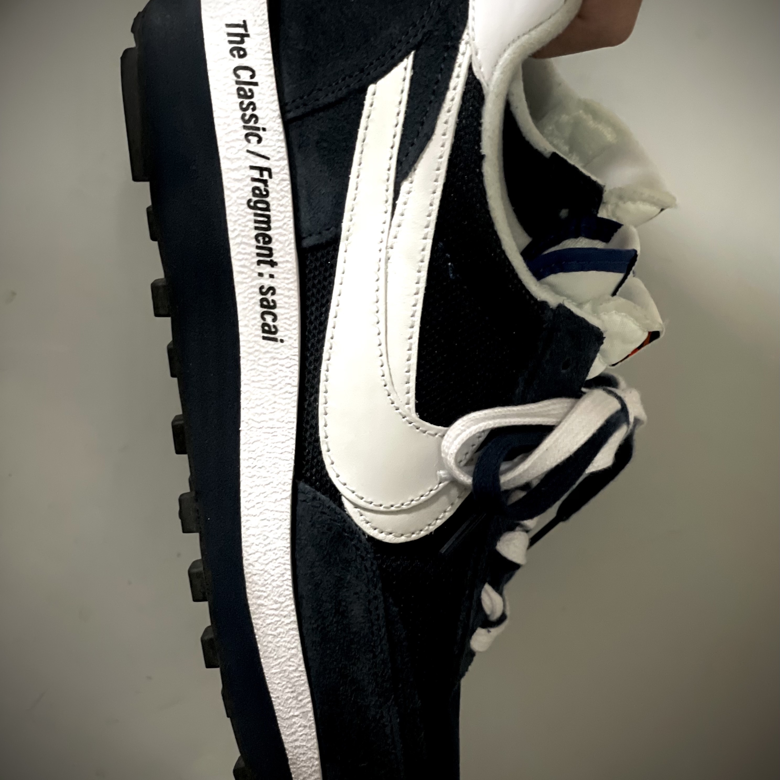 Nike x Sacai x Fragment LDWaffle Blackened Blue 착용 스타일 - 1