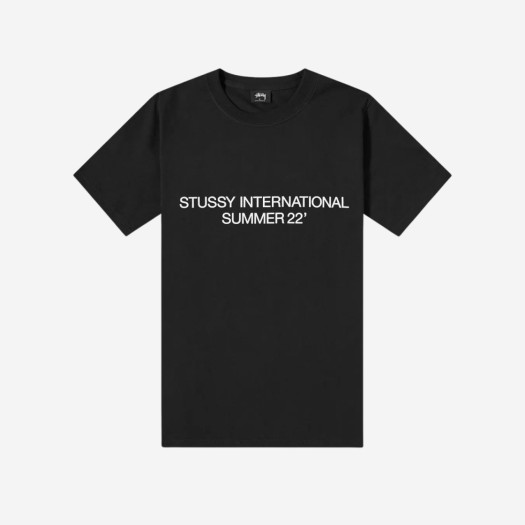 스투시 인터네셔널 22' 피그먼트 다이드 티셔츠 블랙