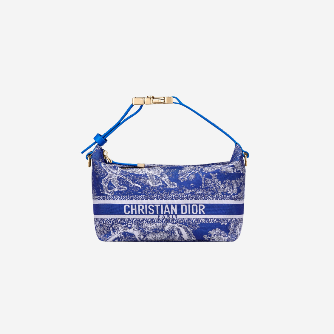 디올 트왈 드 주이 리버스 테크니컬 패브릭 트래블 노마드 스몰 파우치 플로레센트 블루 Dior KREAM