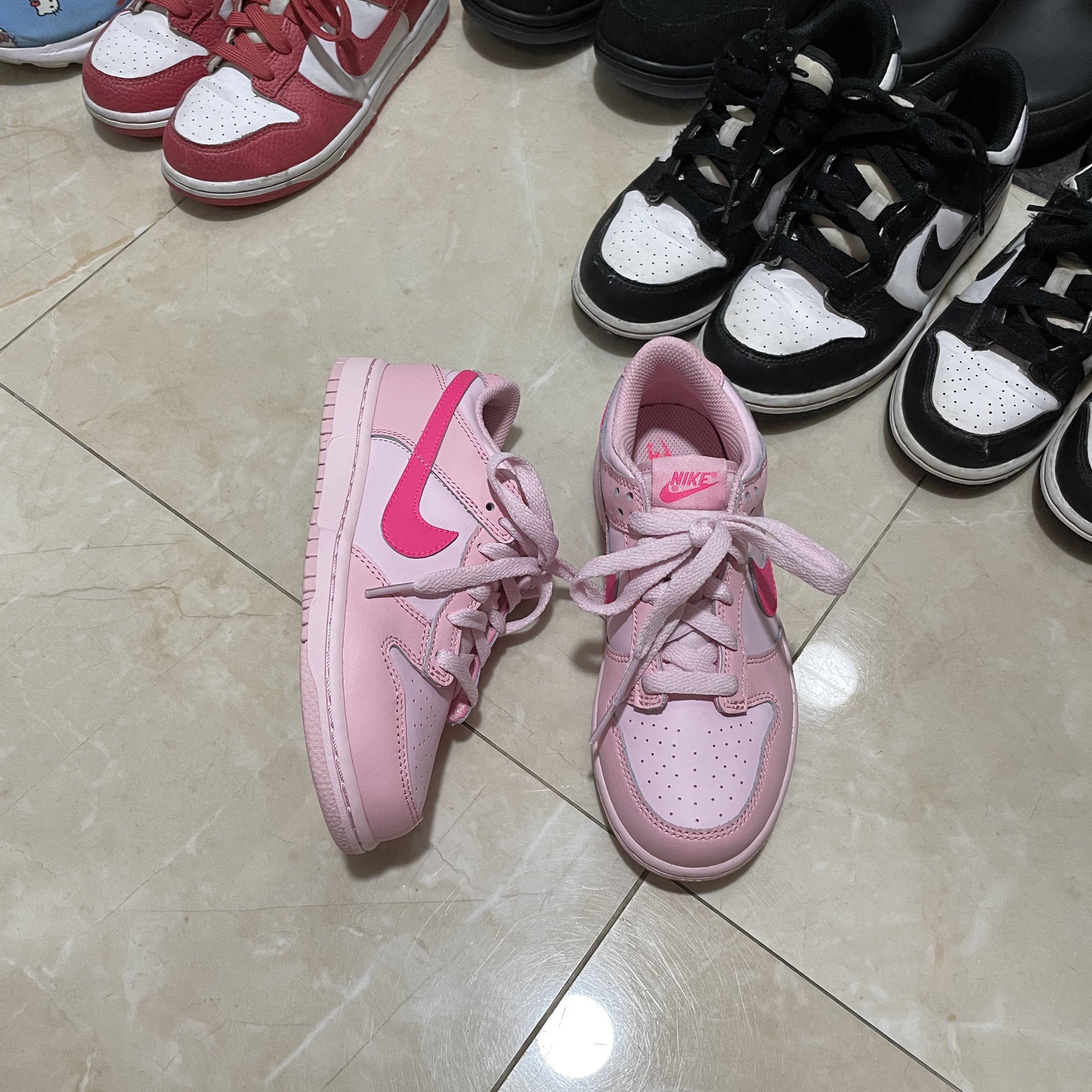 (PS) Nike Dunk Low Triple Pink, (PS) Nike Dunk Low Archeo Pink 착용 스타일 - 4