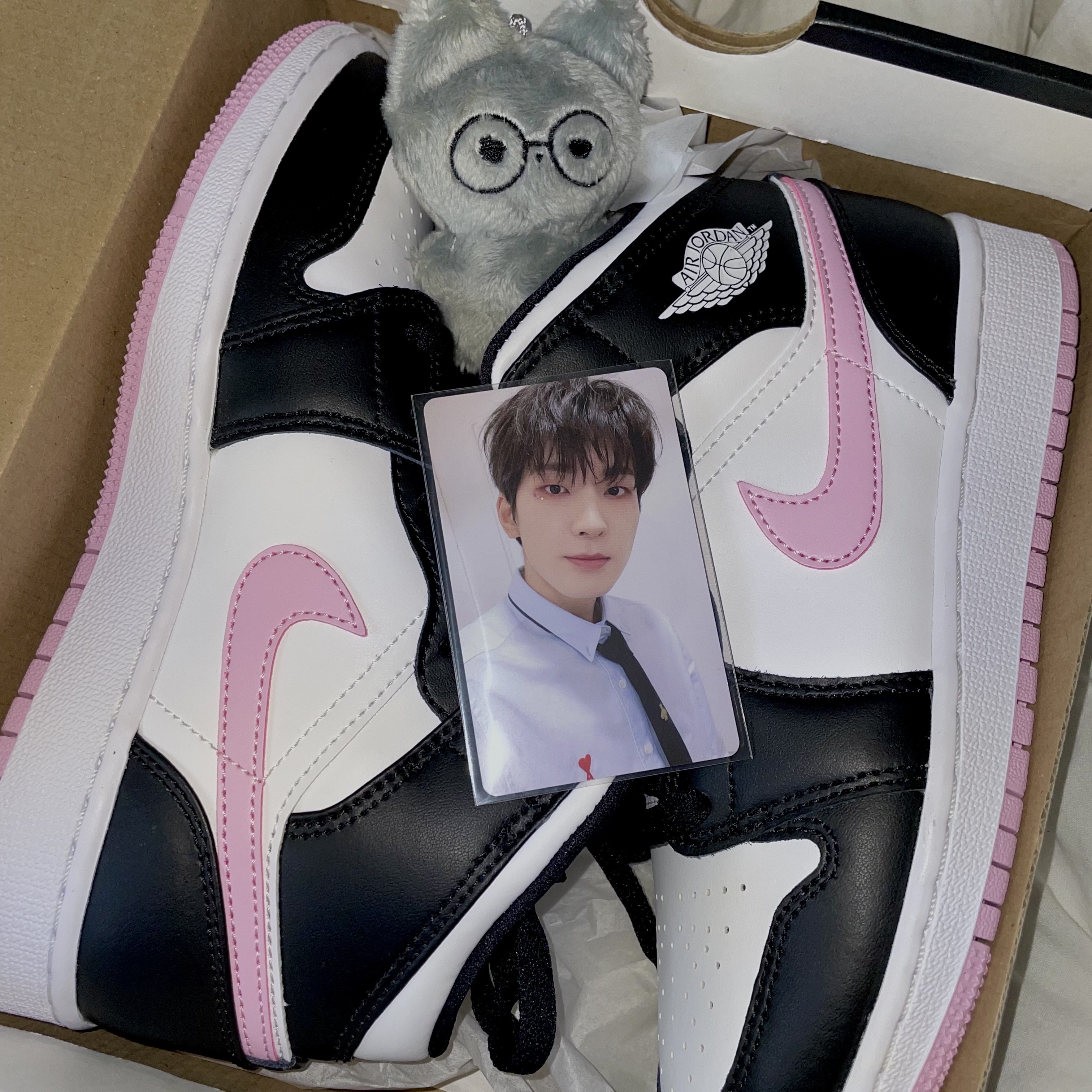 (GS) Jordan 1 Mid Light Arctic Pink 착용 스타일