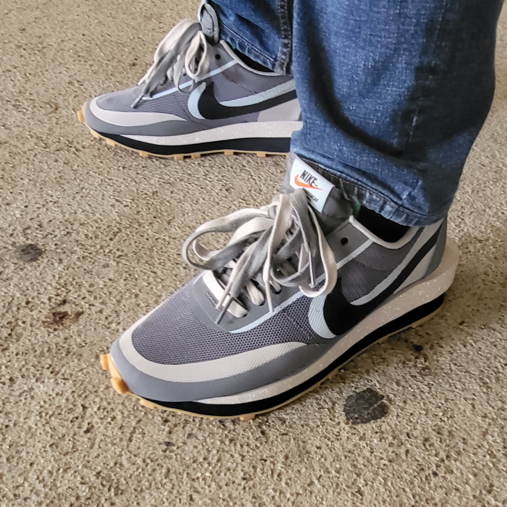 Nike x Sacai x Clot LDWaffle Cool Grey 착용 스타일
