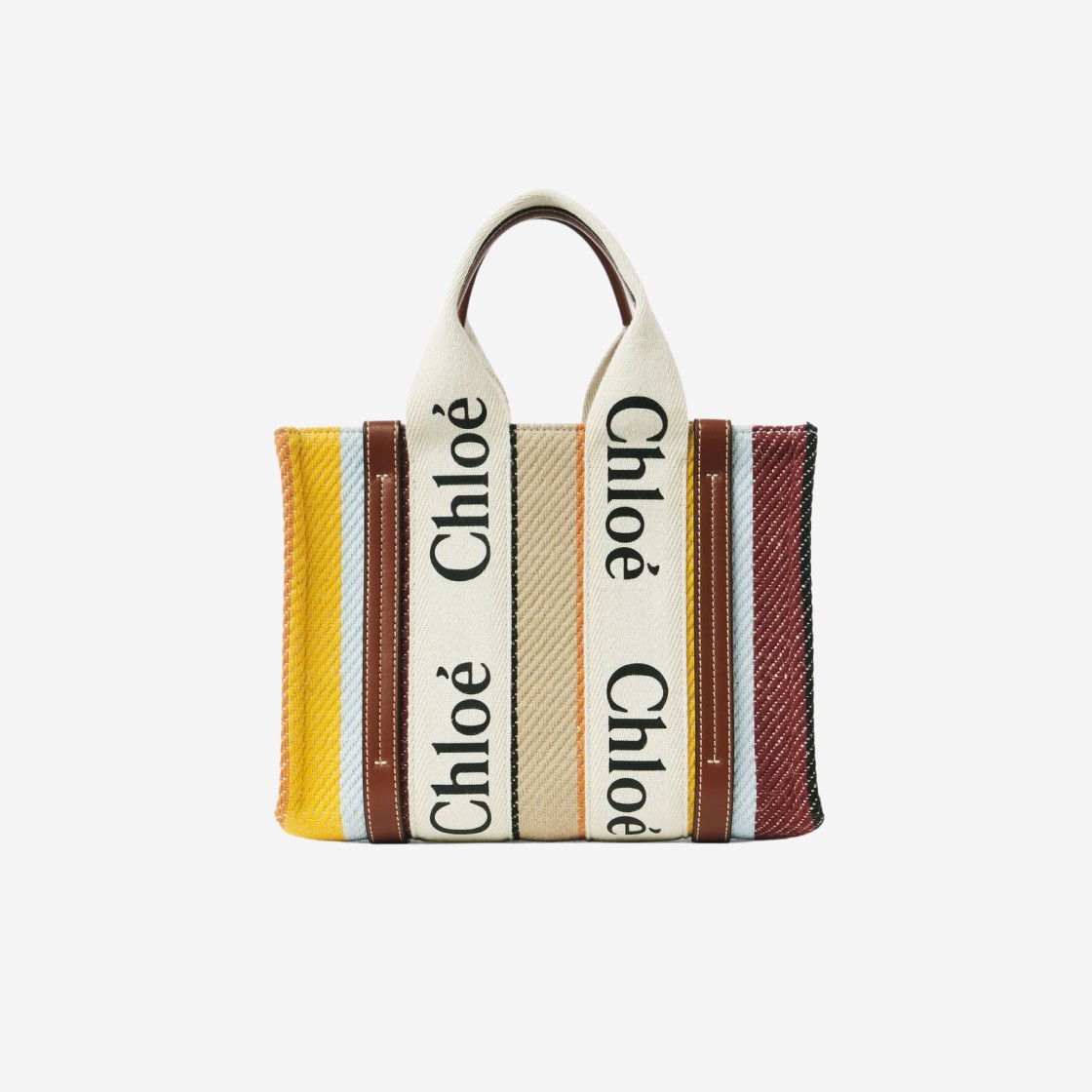 Chloe Woody Small Strap Tote Bag Multicolor Brown 상세 이미지 2