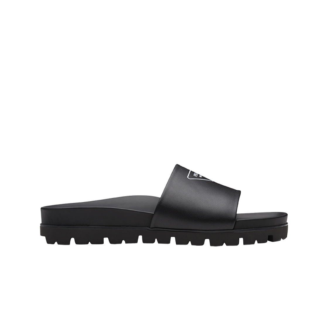 프라다 레더 슬라이드 샌들 블랙(Prada Leather Slide Sandal Black) - 1