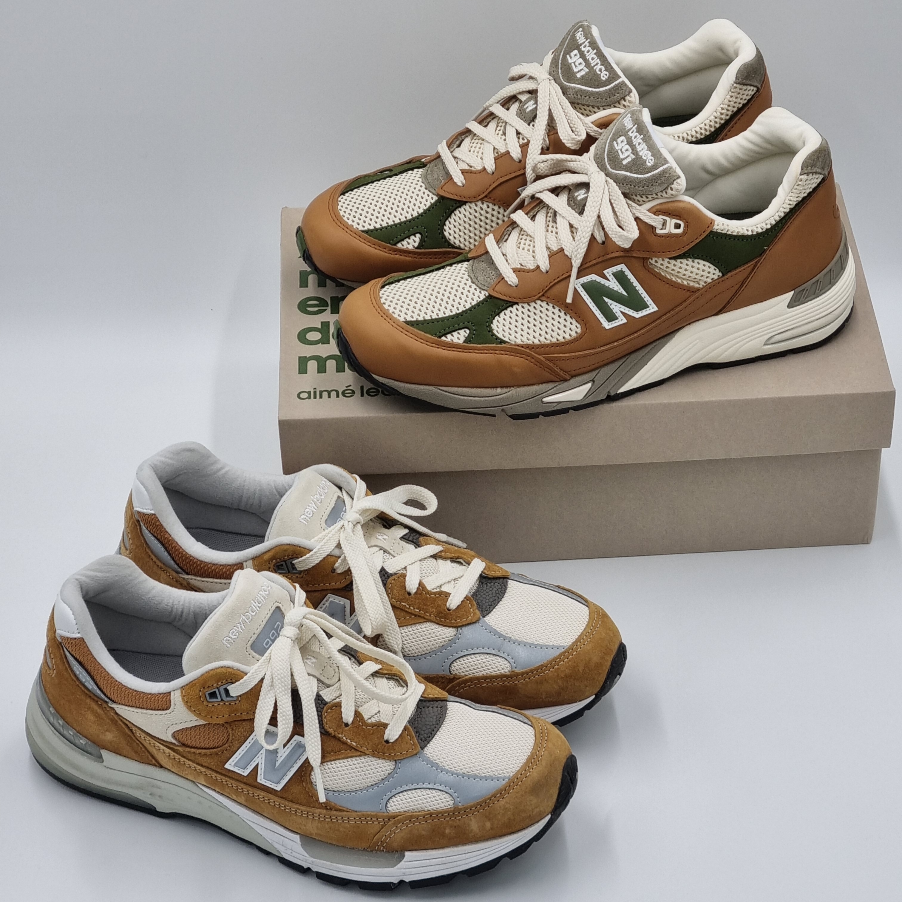 New Balance x Packer 992 Made in USA, New Balance x Aime Leon Dore 991 Made in UK Tan 착용 스타일