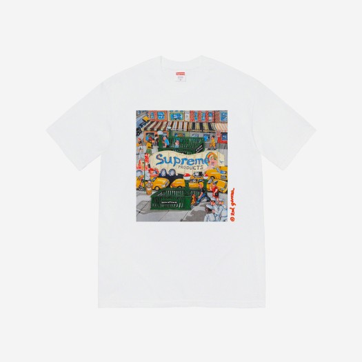 슈프림 맨하탄 티셔츠 화이트 - 22SS