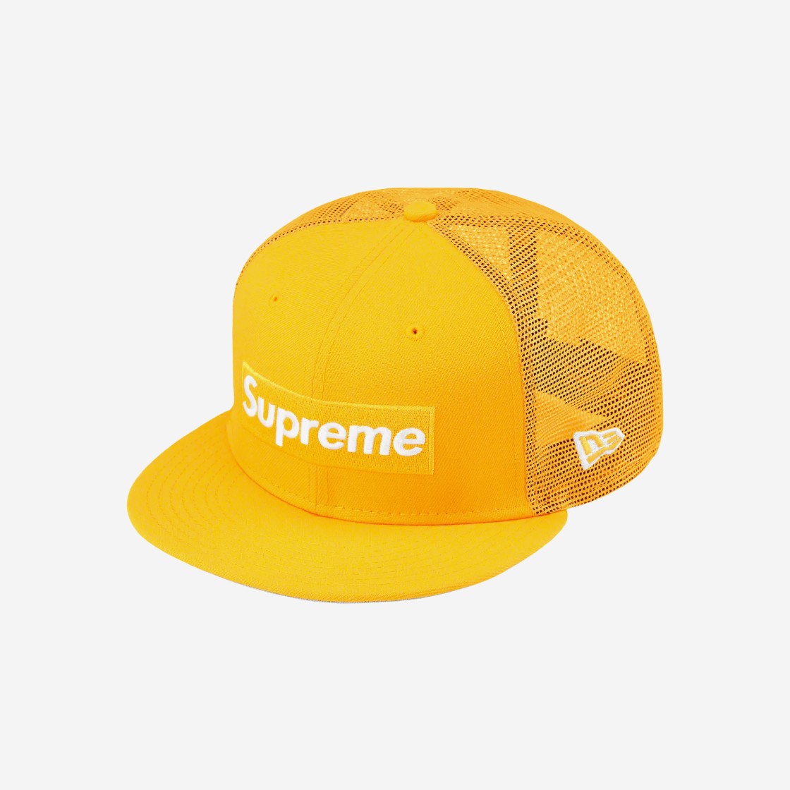 Supreme Box Logo Mesh Back New Era Yellow - 22SS 상세 이미지 1