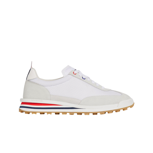MFD180A-03050-100 Thom Browne Fine Kid Suede Tech Runner White