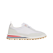 Thom Browne Fine Kid Suede Tech Runner White