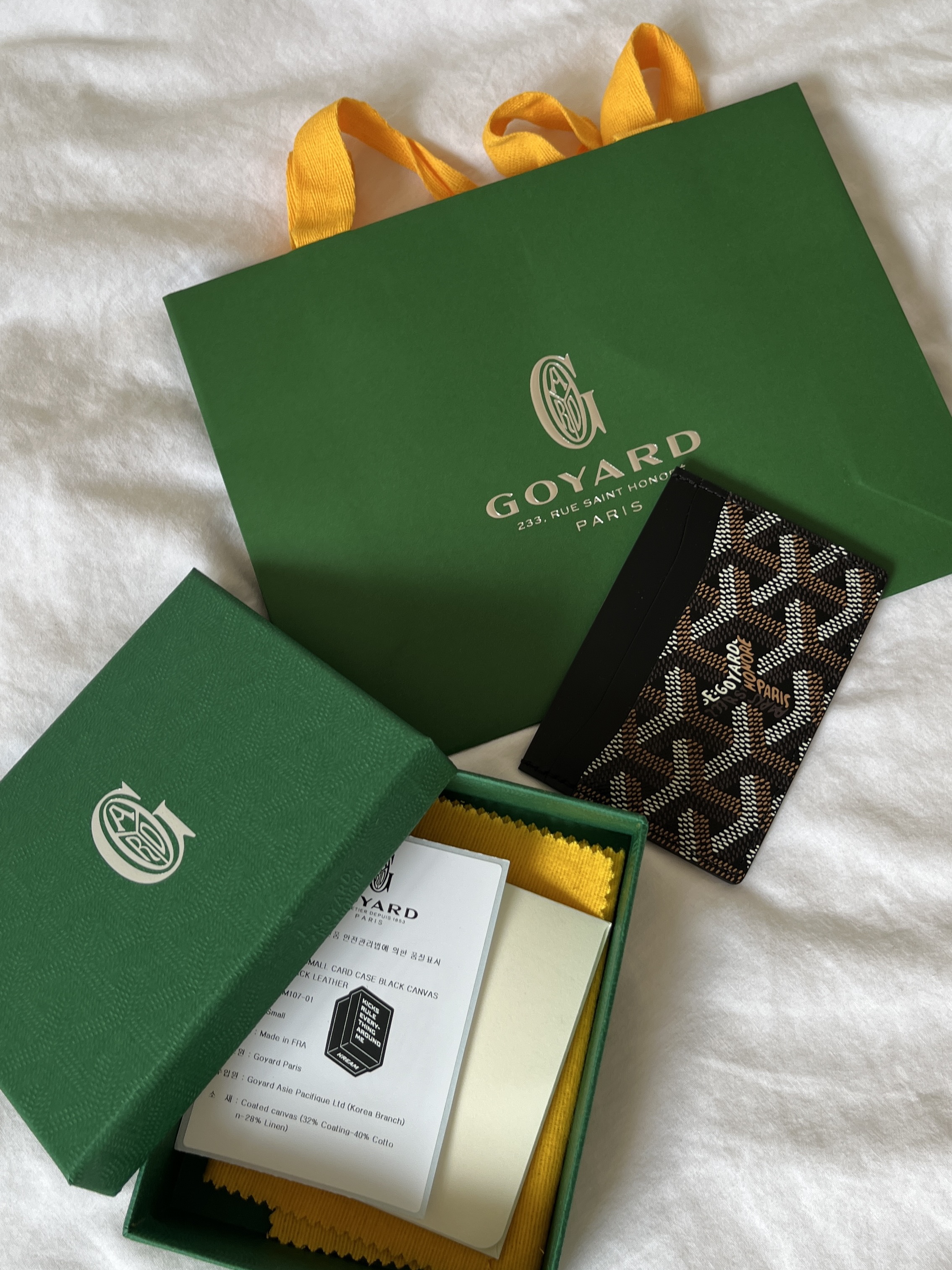 Goyard Saint Sulpice Card Holder Black 착용 스타일