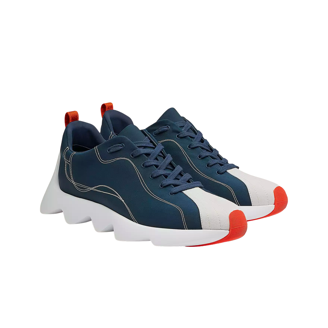 에르메스 엔볼 스니커즈 테크니컬 캔버스 고트스킨 & 마린 블랑(Hermes Envol Sneakers Technical Canvas Goatskin & Marine Blanc) - 2