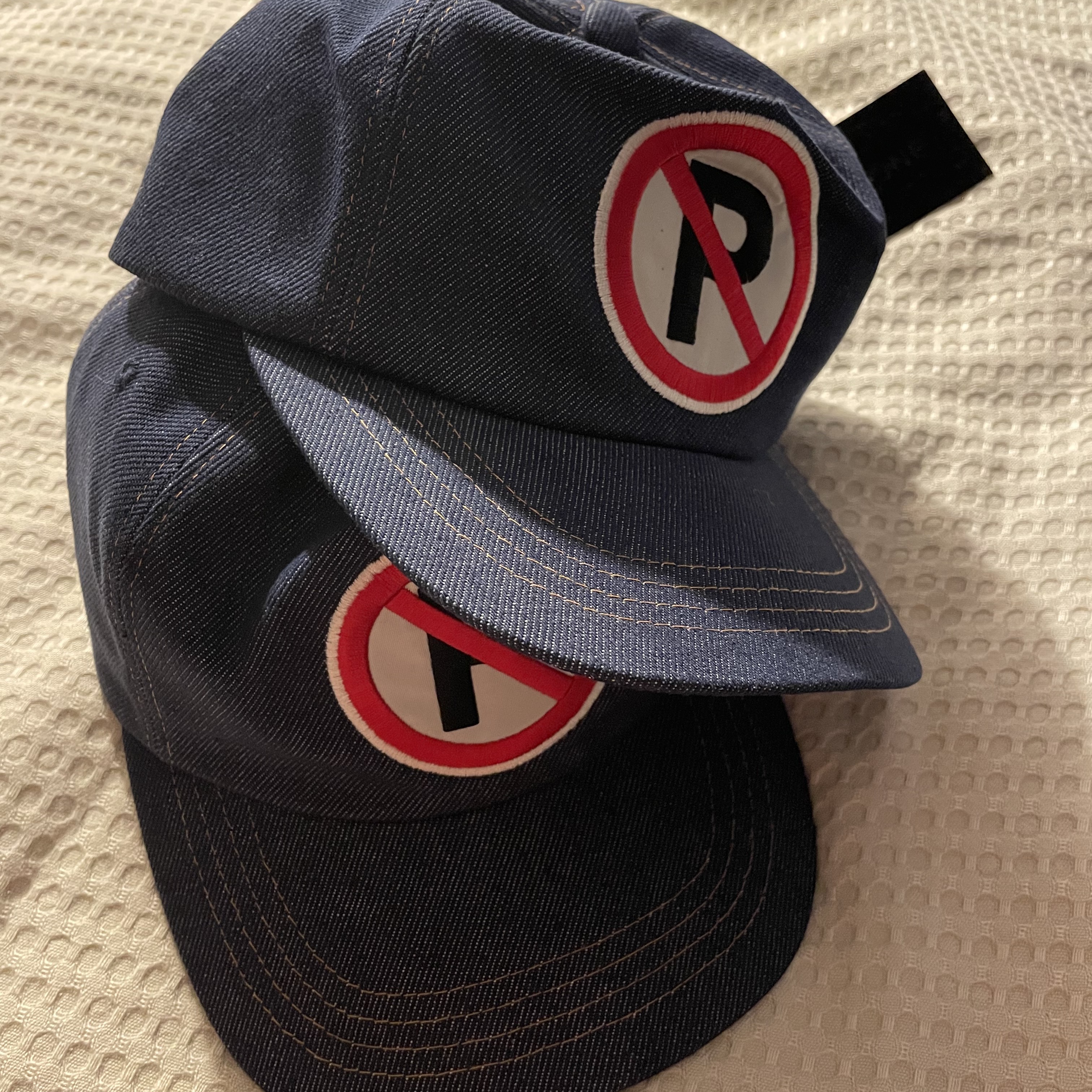 Peaceminusone 5 Panel Ball Cap #1 Blue 착용 스타일