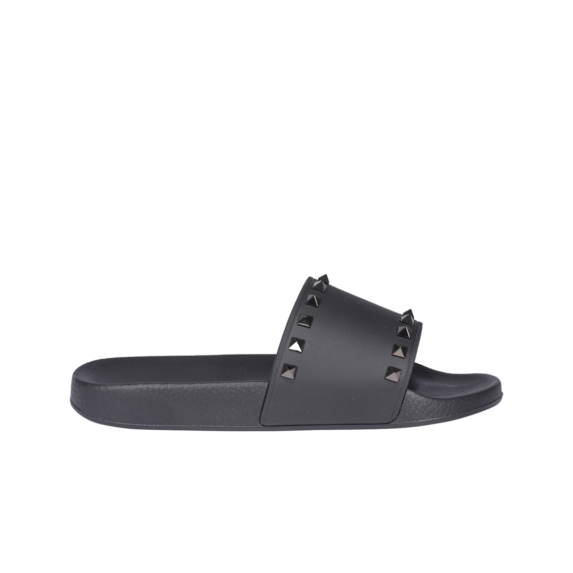 S0873JGC0NO Valentino Rubber Rockstud Slide Black