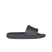 Valentino Rubber Rockstud Slide Black