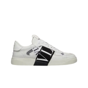 Valentino Calfskin VL7N Low-Top Sneakers with Bands White Black