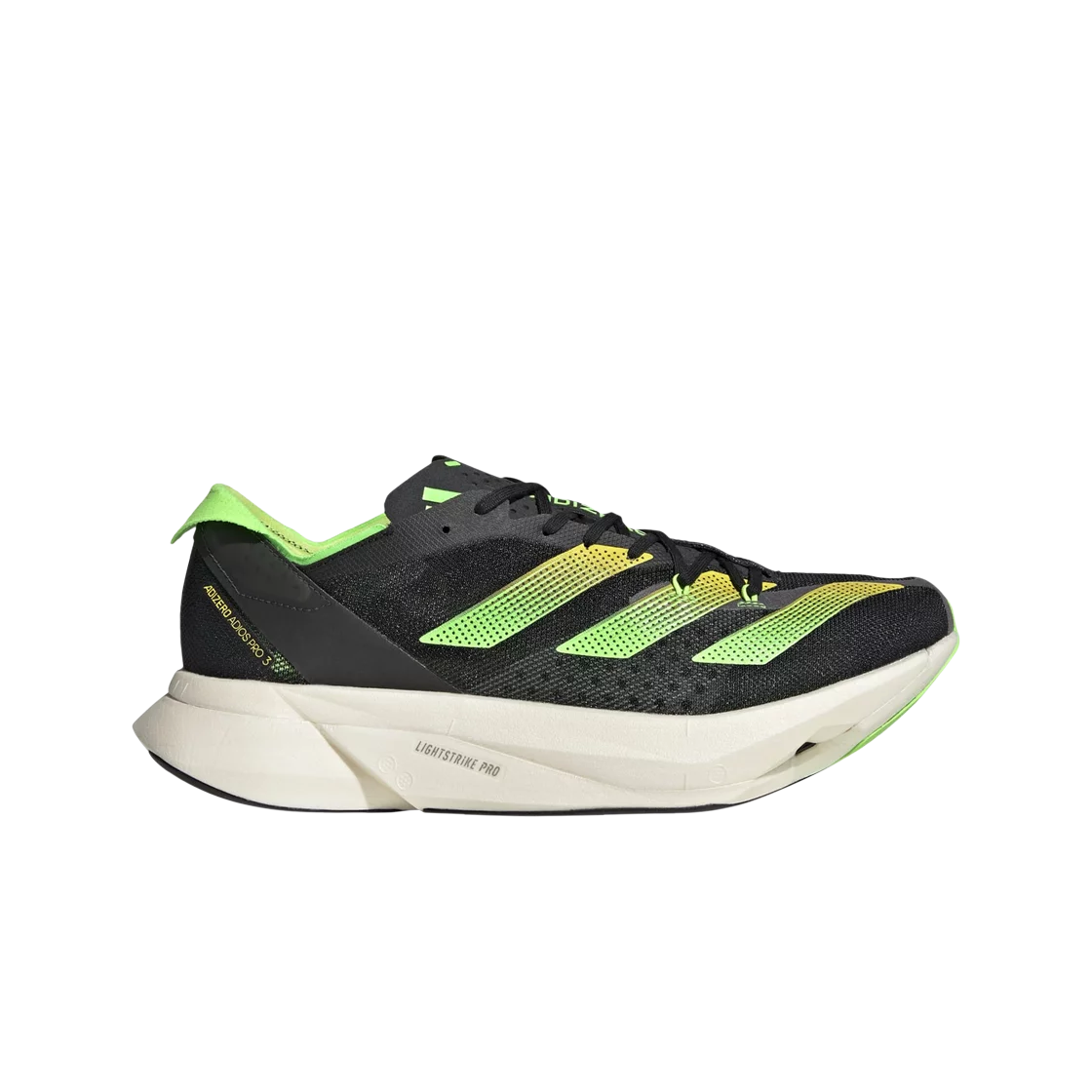 아디다스 아디제로 아디오스 프로 3 코어 블랙 솔라 그린(Adidas Adizero Adios Pro 3 Core Black Solar Green)