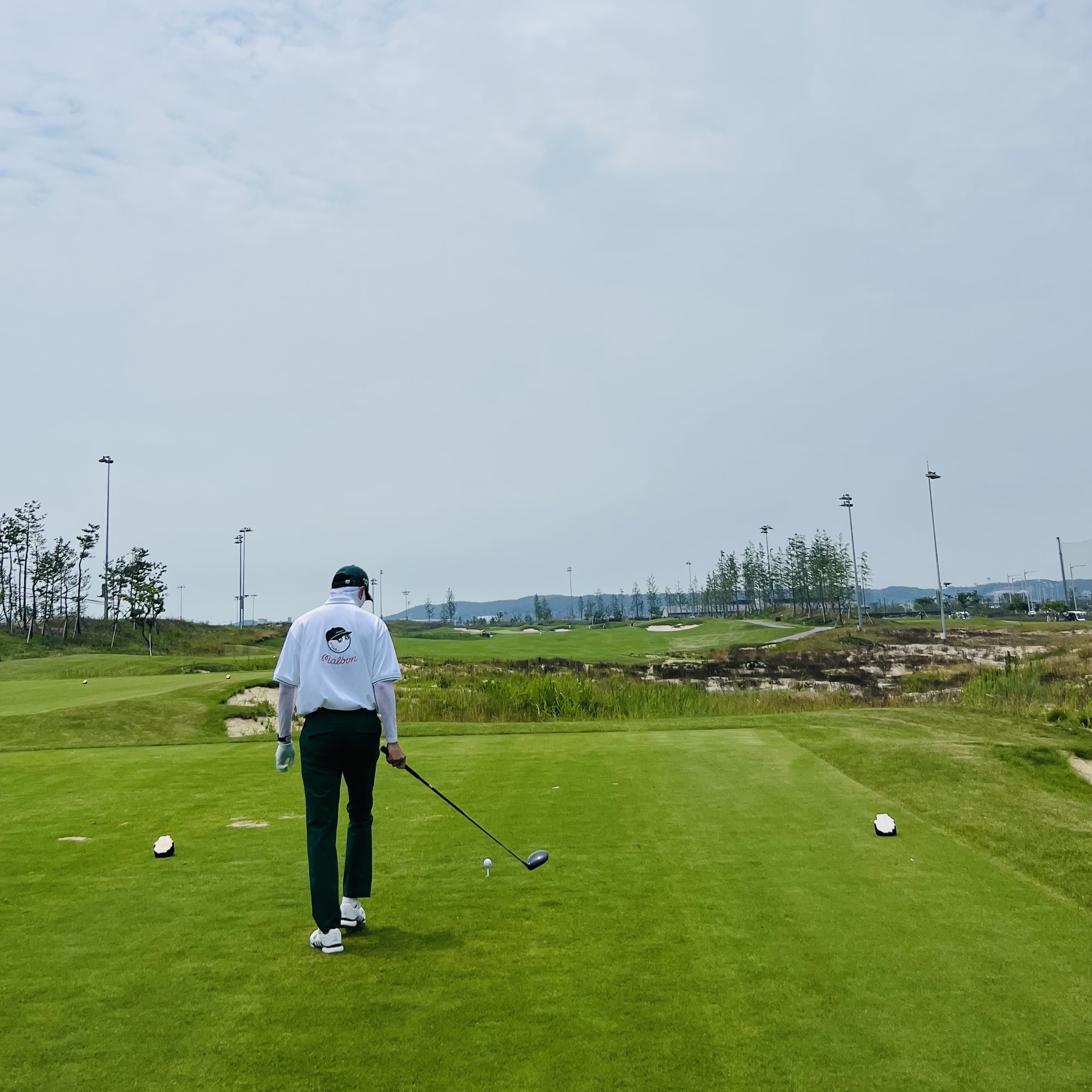 Malbon Golf Buckets Ball Cap Green, Malbon Golf M Bucket Classic Stand Bag Green 착용 스타일