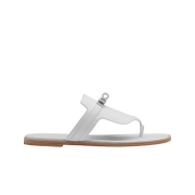 (W) Hermes Elixir Sandal Calfskin & Palladium Blanc