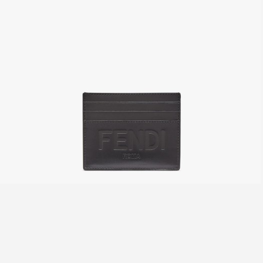 펜디 스탬핑 레더 카드 지갑 블랙