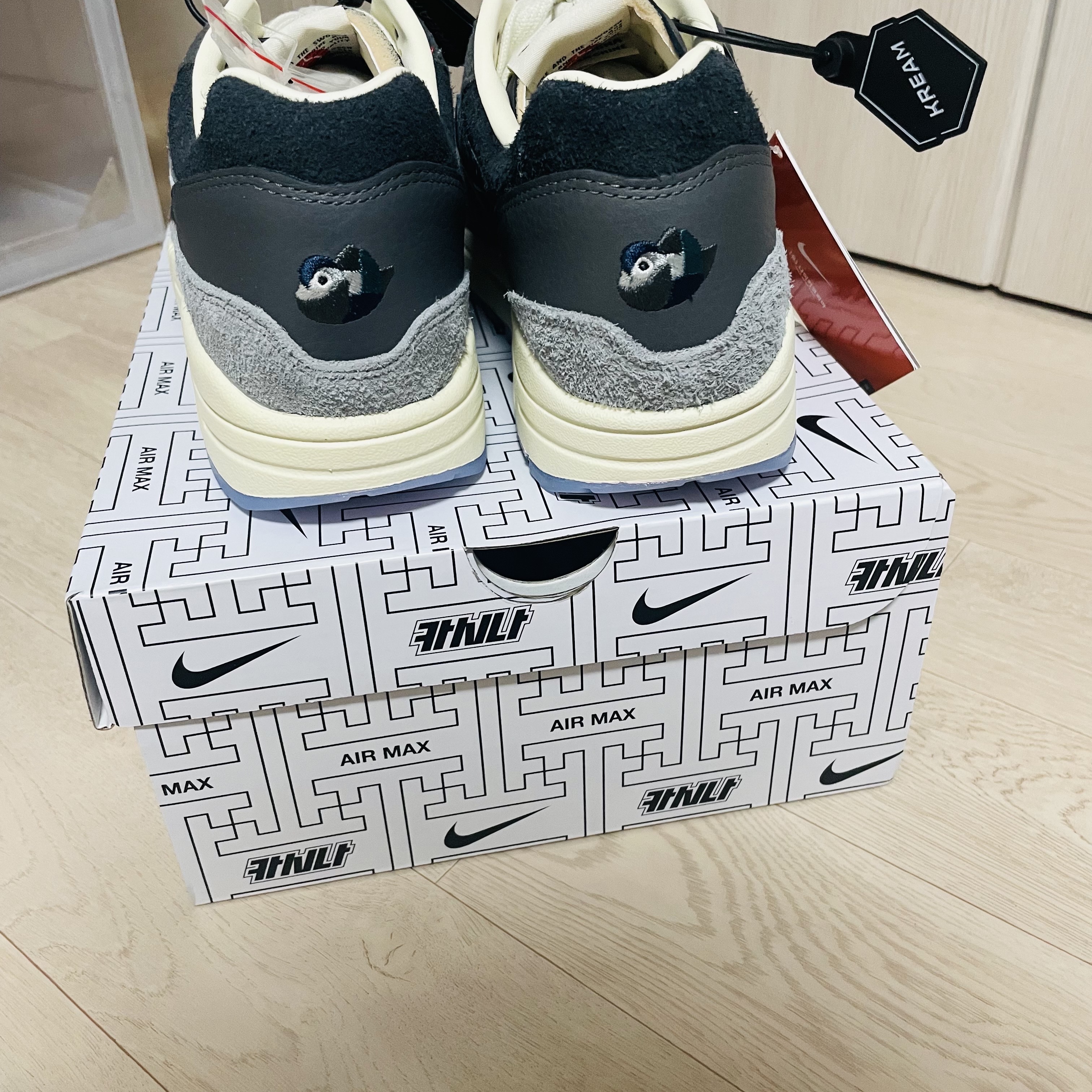 Nike x Kasina Air Max 1 SP Won-Ang Particle Grey 착용 스타일 - 3