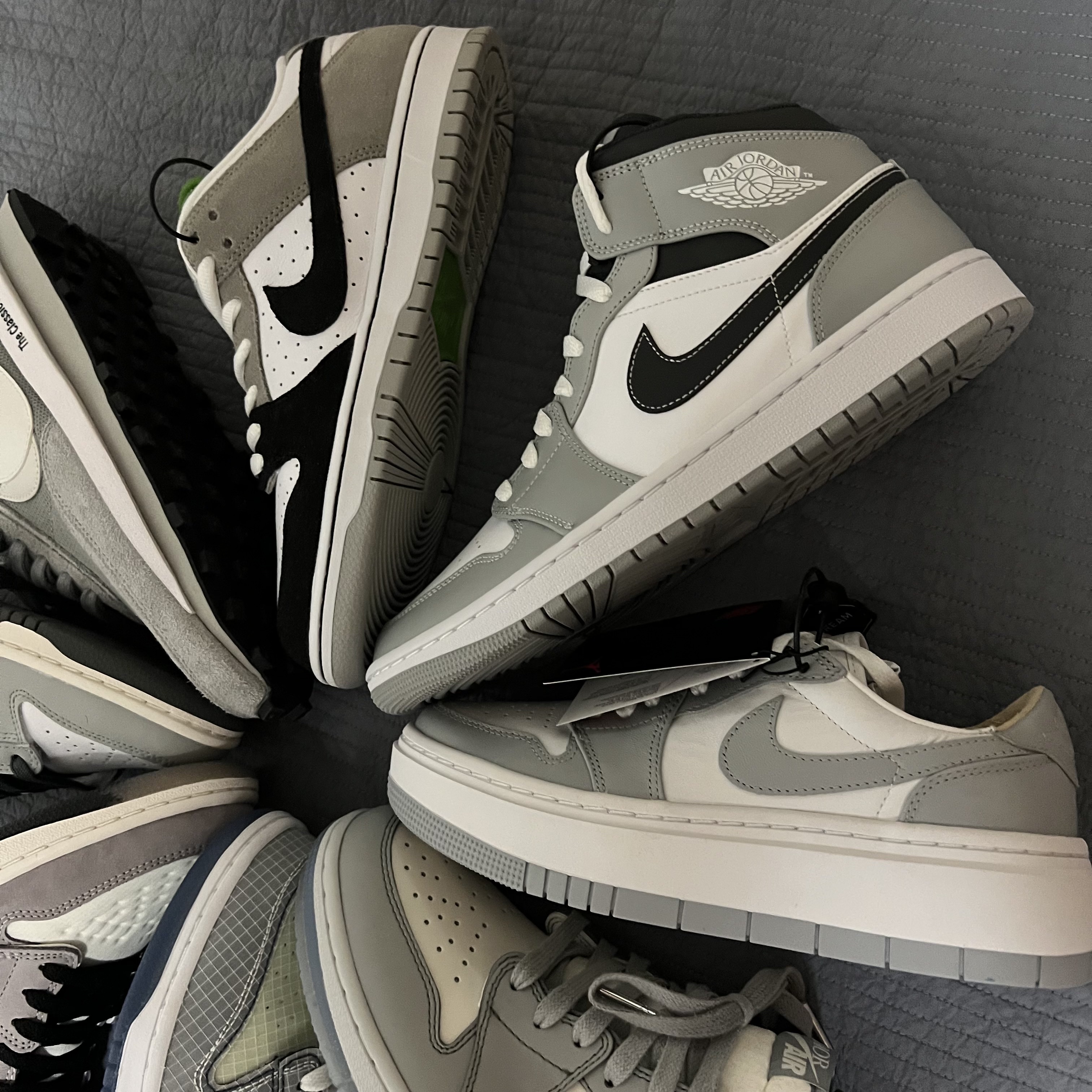 Jordan 1 Element Gore-Tex Sail, Nike x Union Dunk Low Passport Pack Pistachio 착용 스타일 - 3