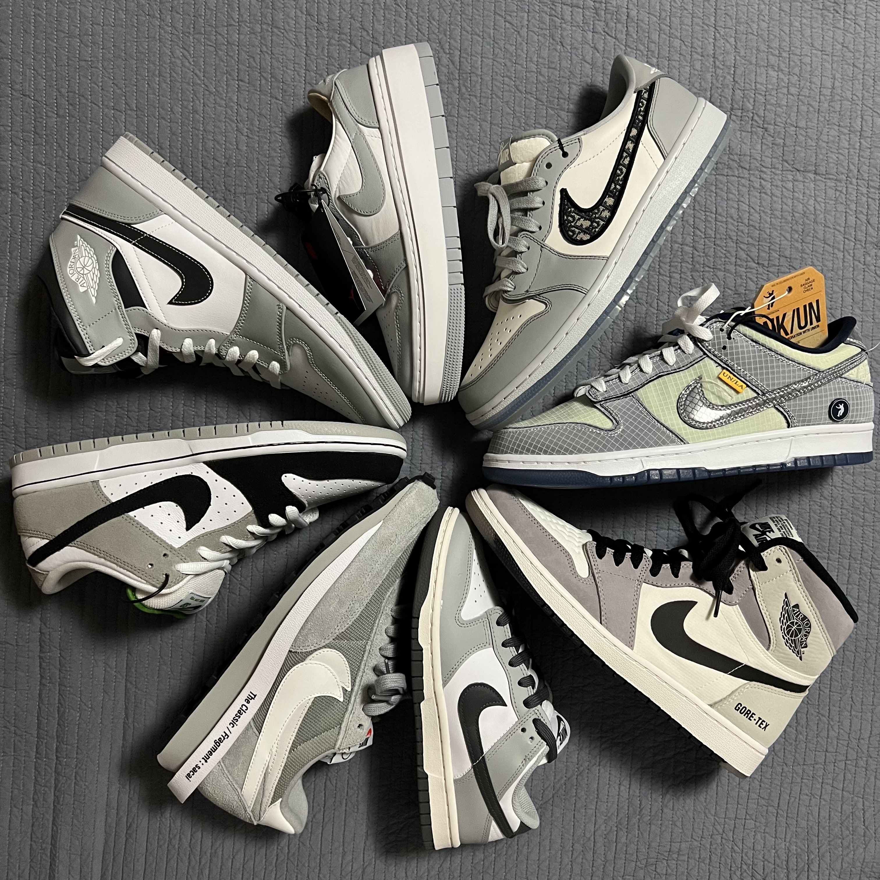Jordan 1 Element Gore-Tex Sail, Nike x Union Dunk Low Passport Pack Pistachio 착용 스타일 - 1