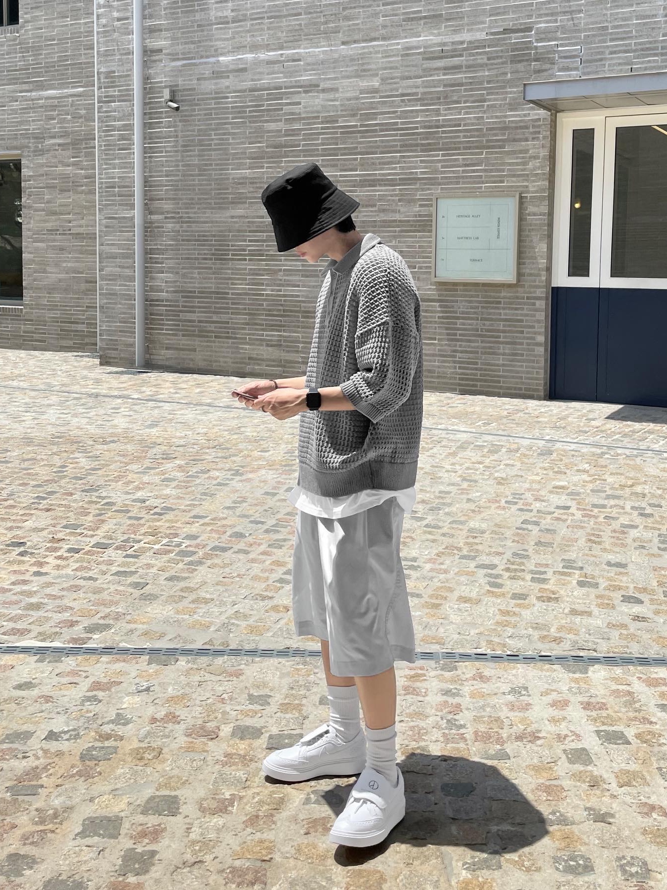 Nike x Peaceminusone Kwondo1 White 착용 스타일 - 4