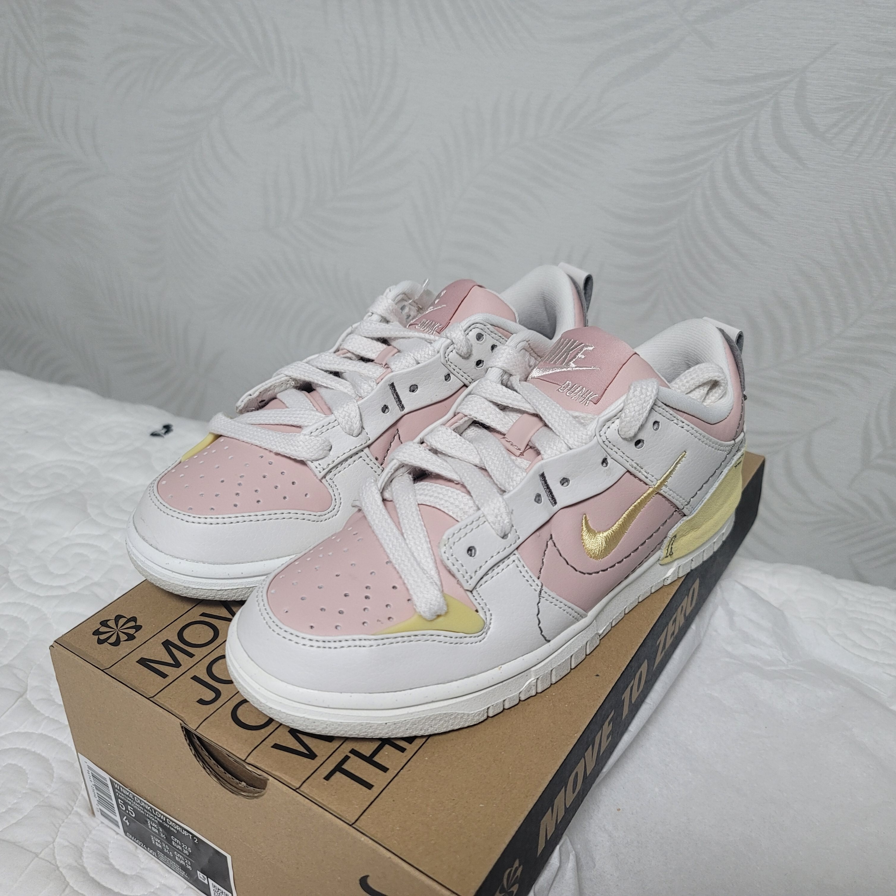 (W) Nike Dunk Low Disrupt 2 Phantom Lemon Wash 착용 스타일 - 1