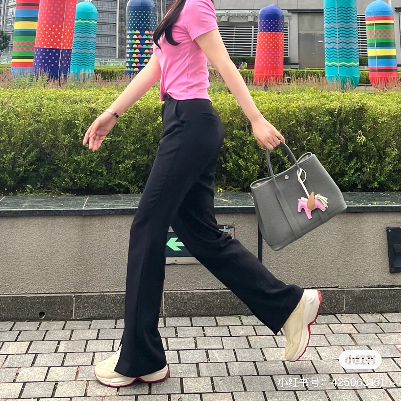 Hermes Garden Party 36 Bag Negonda & Palladium Gris Meyer 착용 스타일 - 1