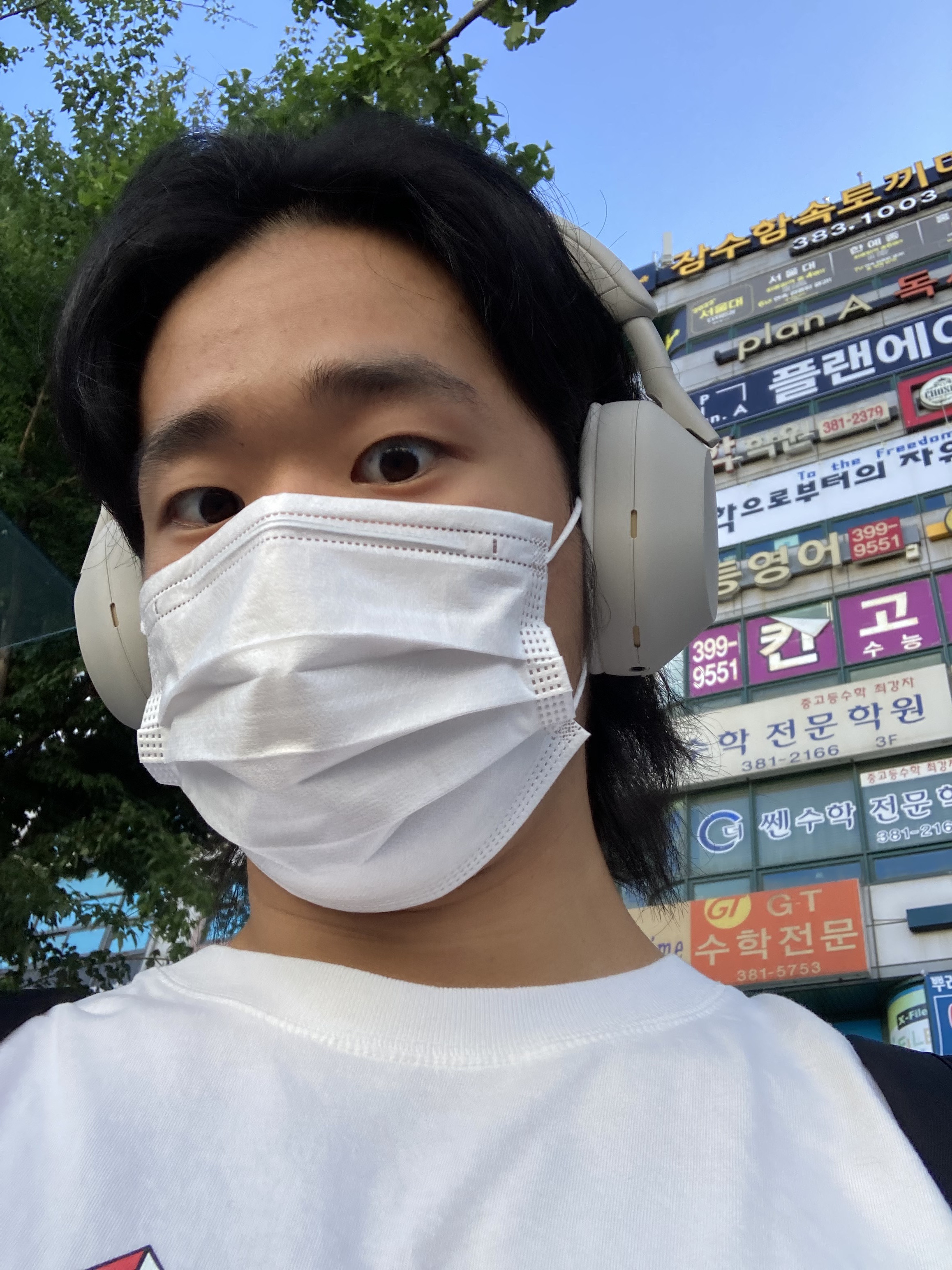 Sony WH-1000XM5 Silver (Korean Ver.) 착용 스타일