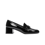 (W) Prada Patent Leather Loafers Black
