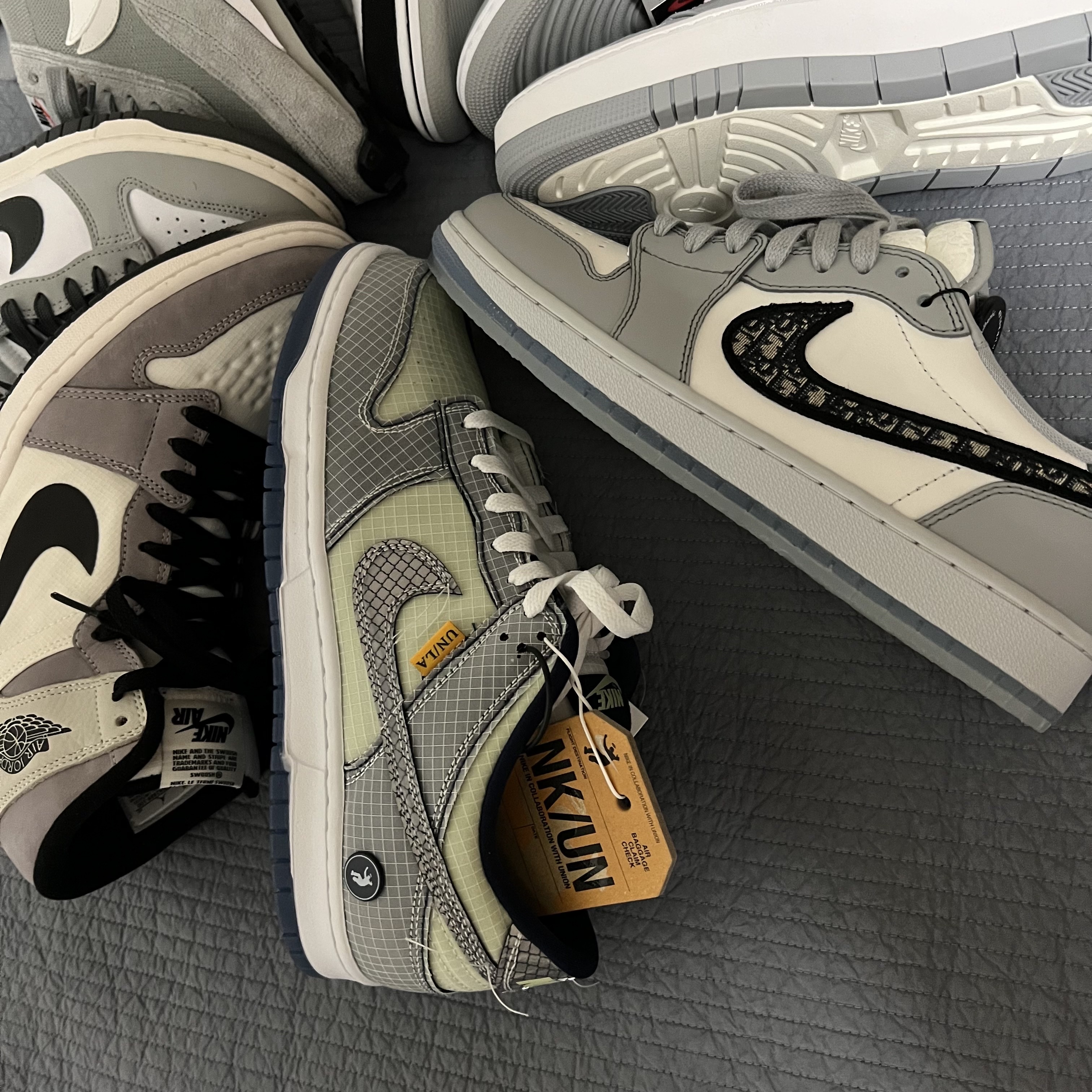 Jordan 1 Element Gore-Tex Sail, Nike x Union Dunk Low Passport Pack Pistachio 착용 스타일 - 2