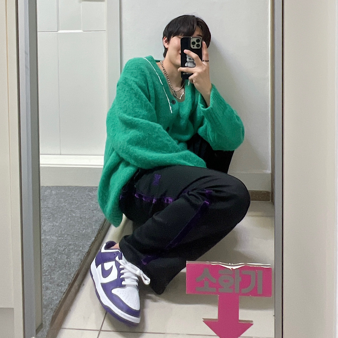 Nike Dunk Low Retro Championship Court Purple 착용 스타일