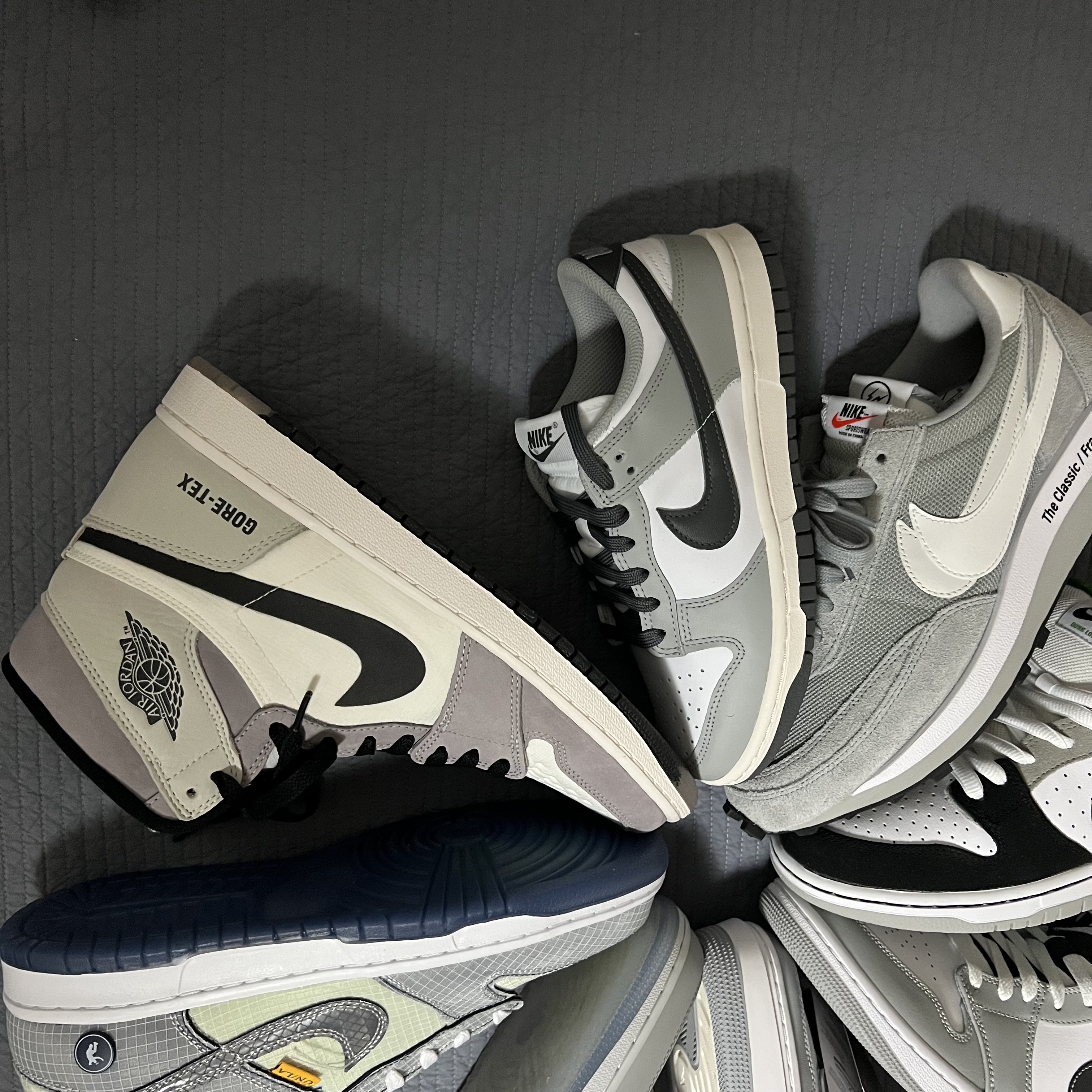 Jordan 1 Element Gore-Tex Sail, Nike x Union Dunk Low Passport Pack Pistachio 착용 스타일 - 4