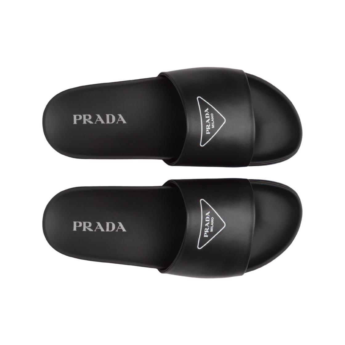 프라다 레더 슬라이드 샌들 블랙(Prada Leather Slide Sandal Black) - 2