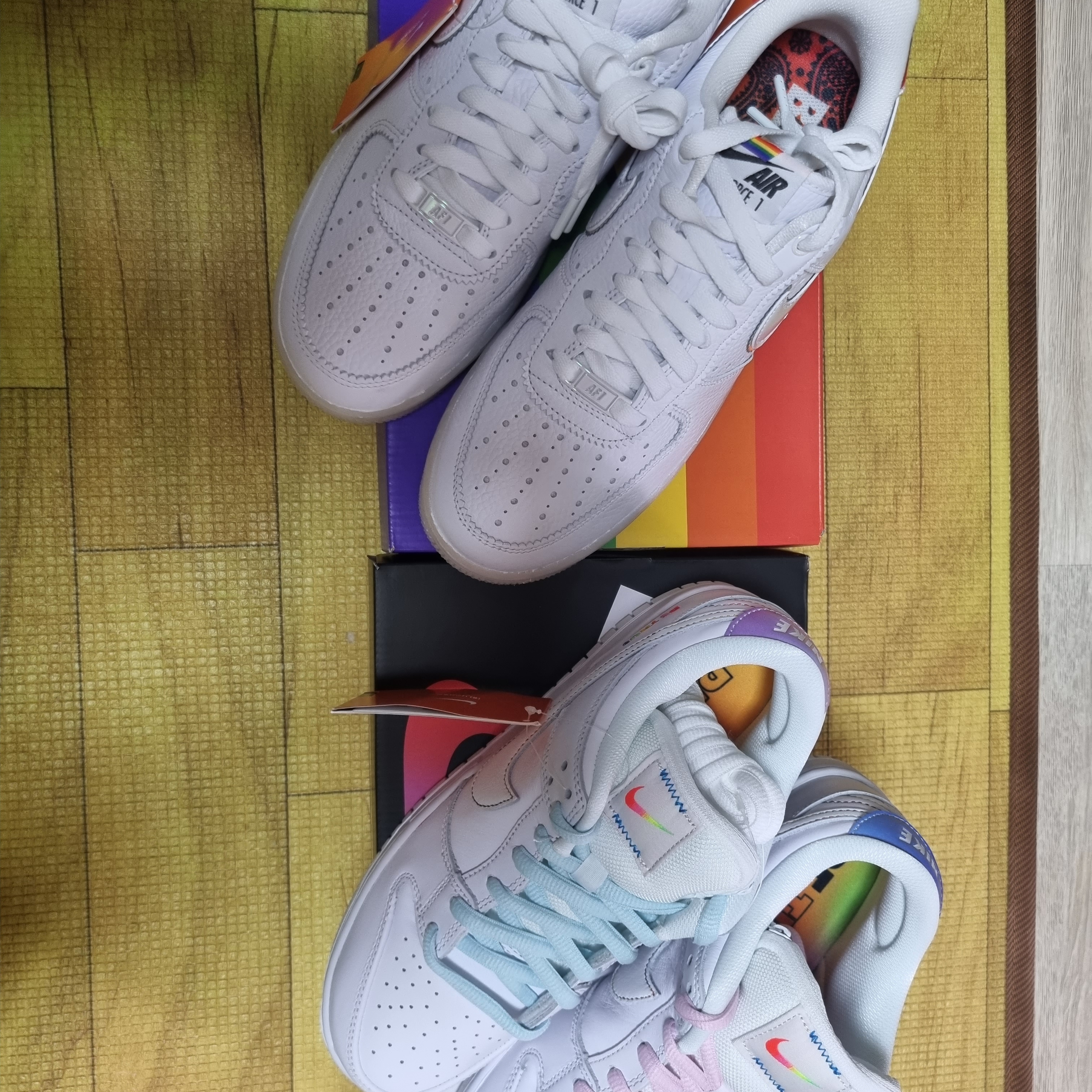 Nike SB Dunk Low Pro Be True, Nike Air Force 1 Low Be True 2020 착용 스타일